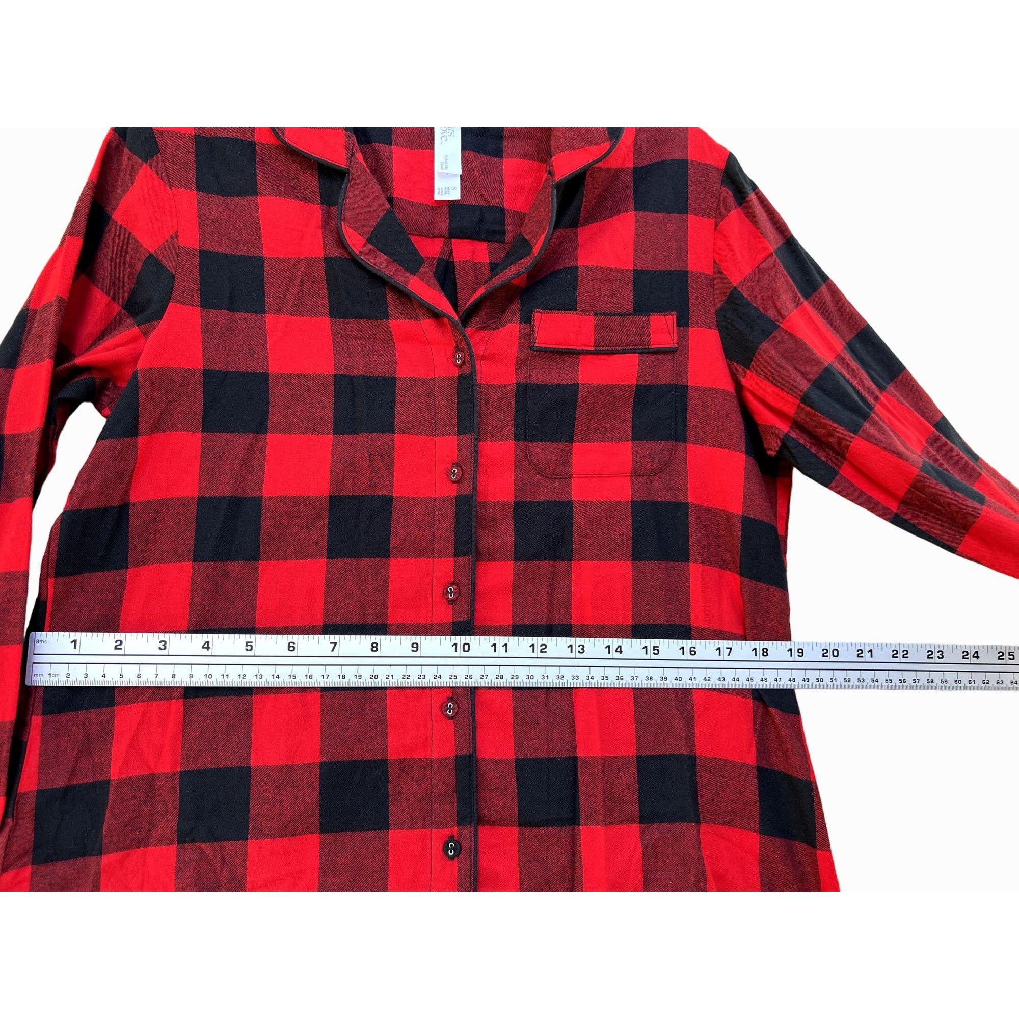 Other Stars Above - Women's Red Flannel Pajama Top - Small Size ONE SIZE - 4 Thumbnail