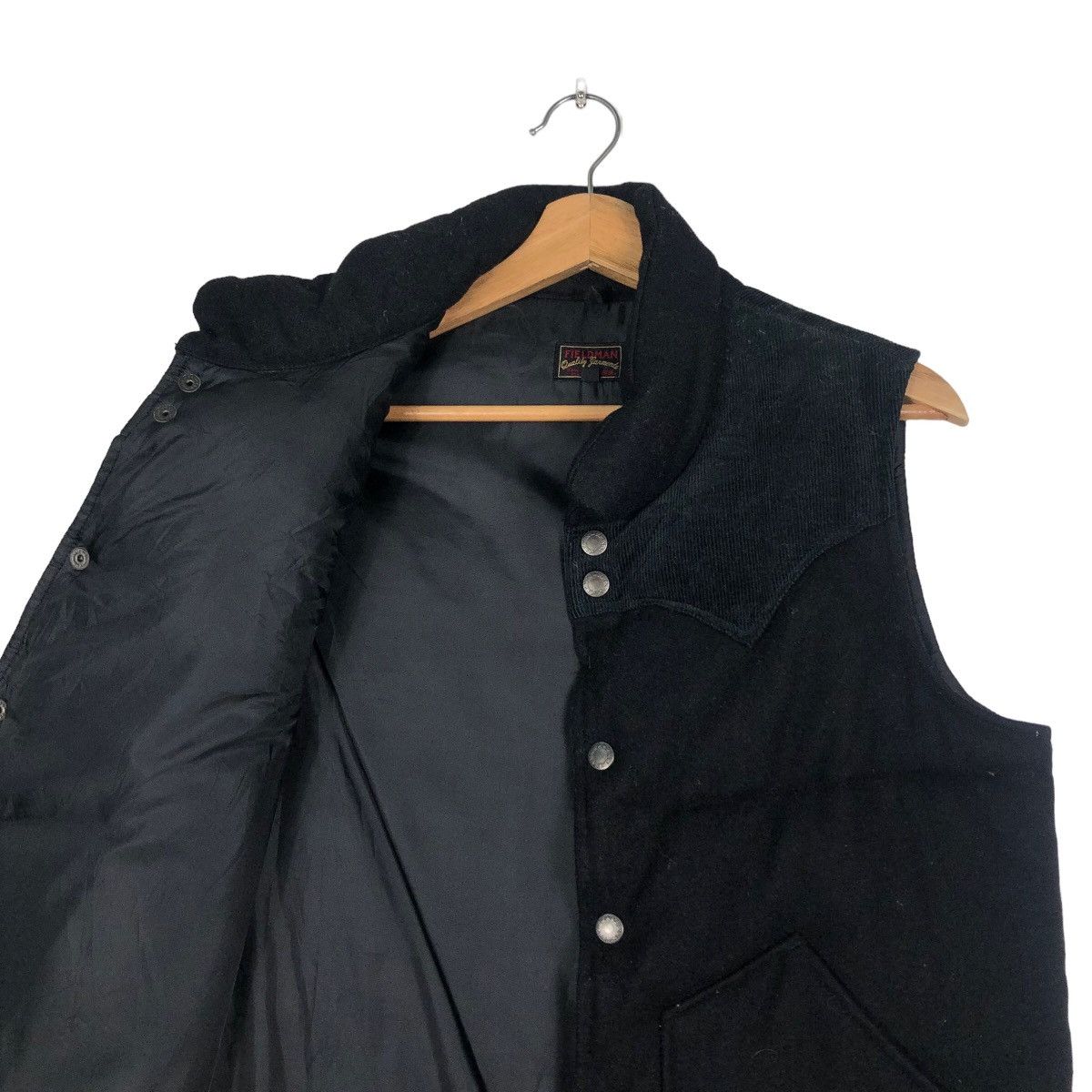 Edwin 🔥Rich Black Biker Vest Edwin Fieldman Racer Cowboy Size US S / EU 44-46 / 1 - 12 Thumbnail