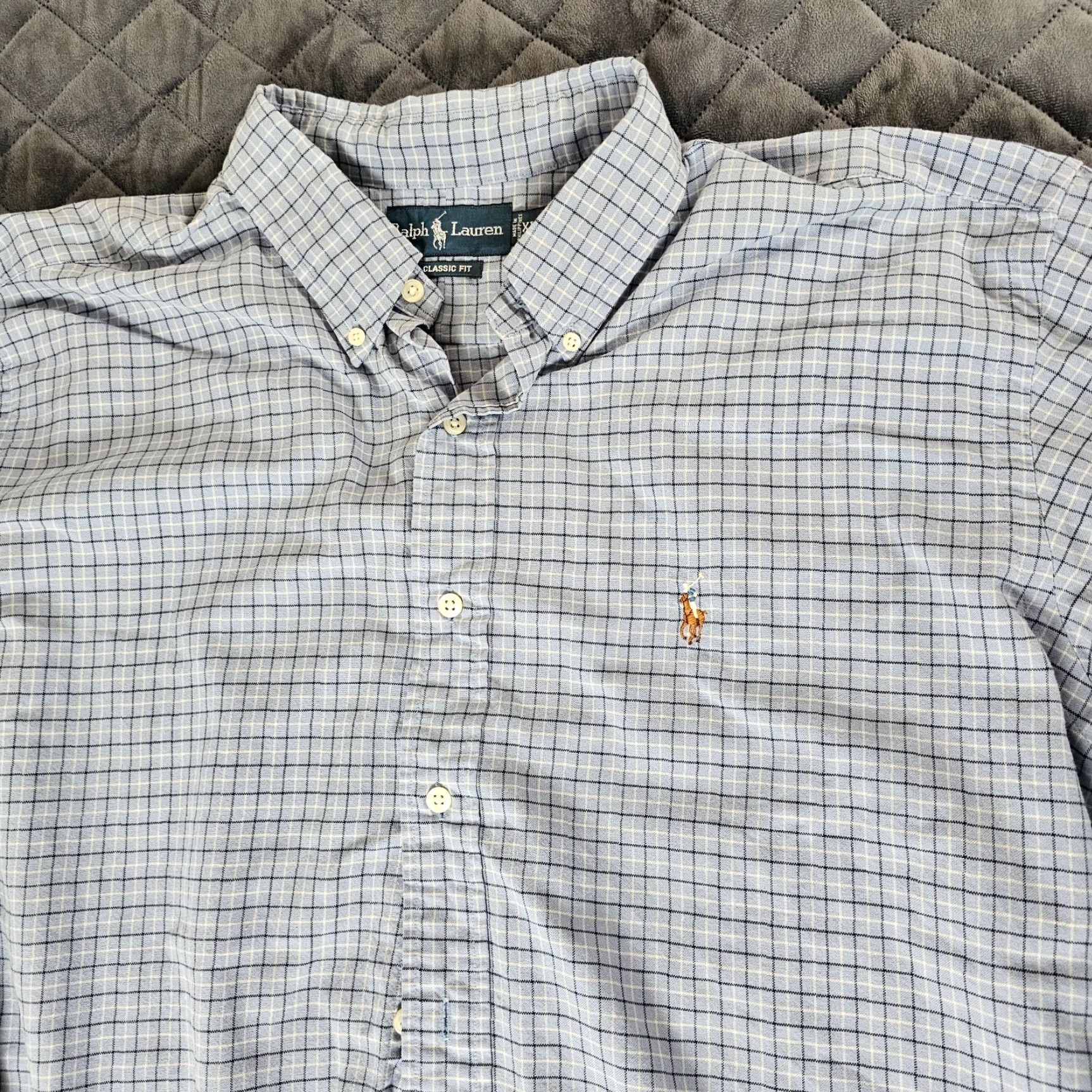 Ralph Lauren Ralph Lauren Blue Label Men’s 2XL Blue Check Long Sleeve Button Down Shirt Pony Shirt Size US XXL / EU 58 / 5 - 3 Thumbnail