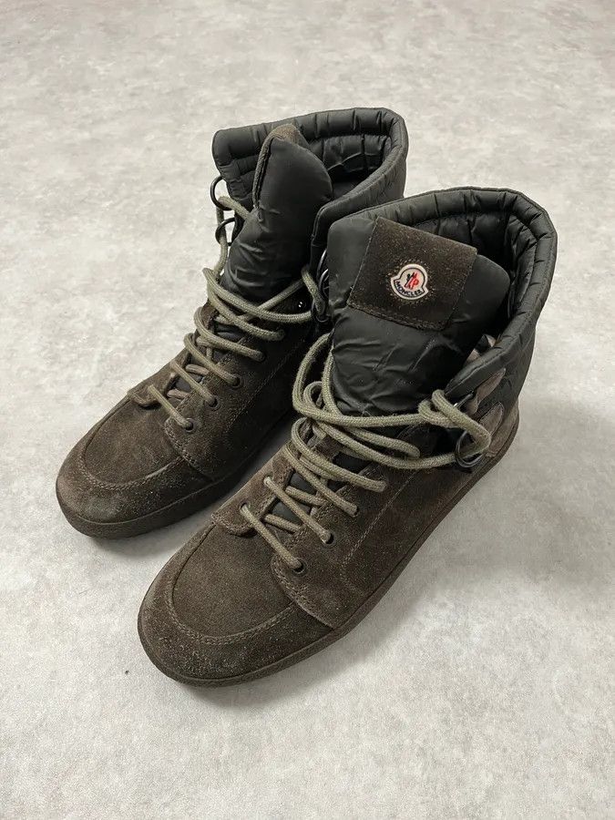 Moncler 2000s Moncler Khaki Leather Boots Size US 7 / EU 40 - 6 Thumbnail