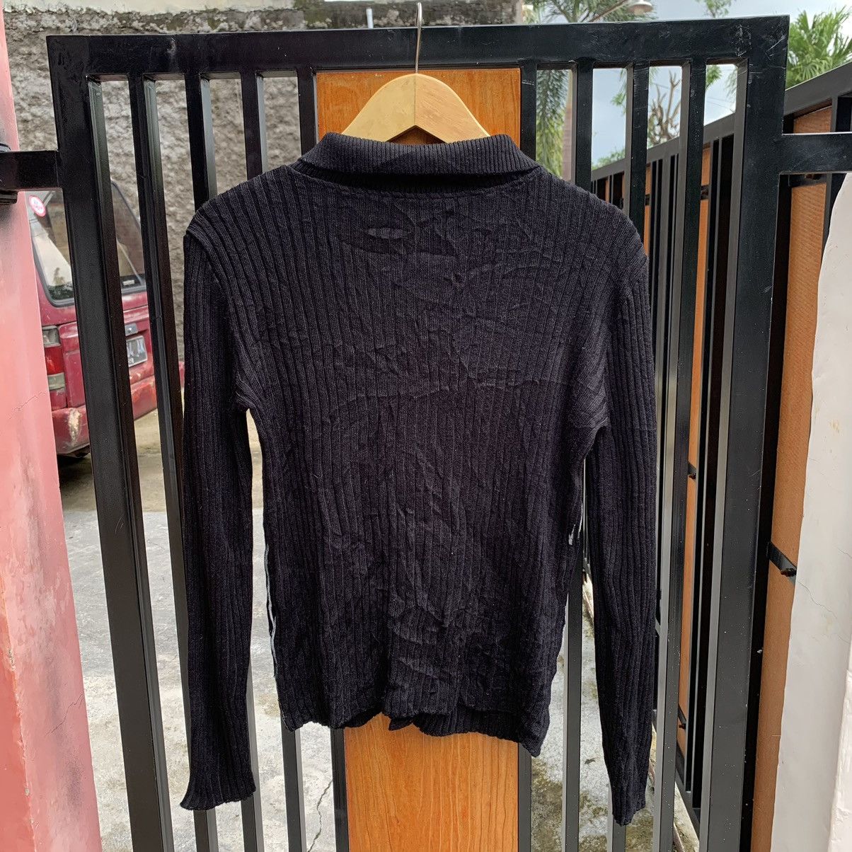 Japanese Brand × Pleats Please Issey Miyake Unknw- Cardigan Asymmeric Style Issey miyake pleats Please Size US M / EU 48-50 / 2 - 6 Thumbnail