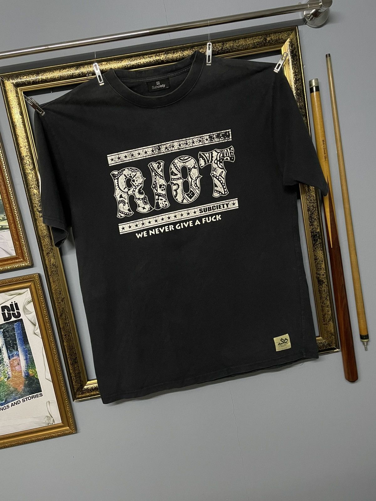 Japanese Brand Vintage Designer Subciety We Never Give A fuck Riot Sunfaded Size US M / EU 48-50 / 2 - 2 Thumbnail