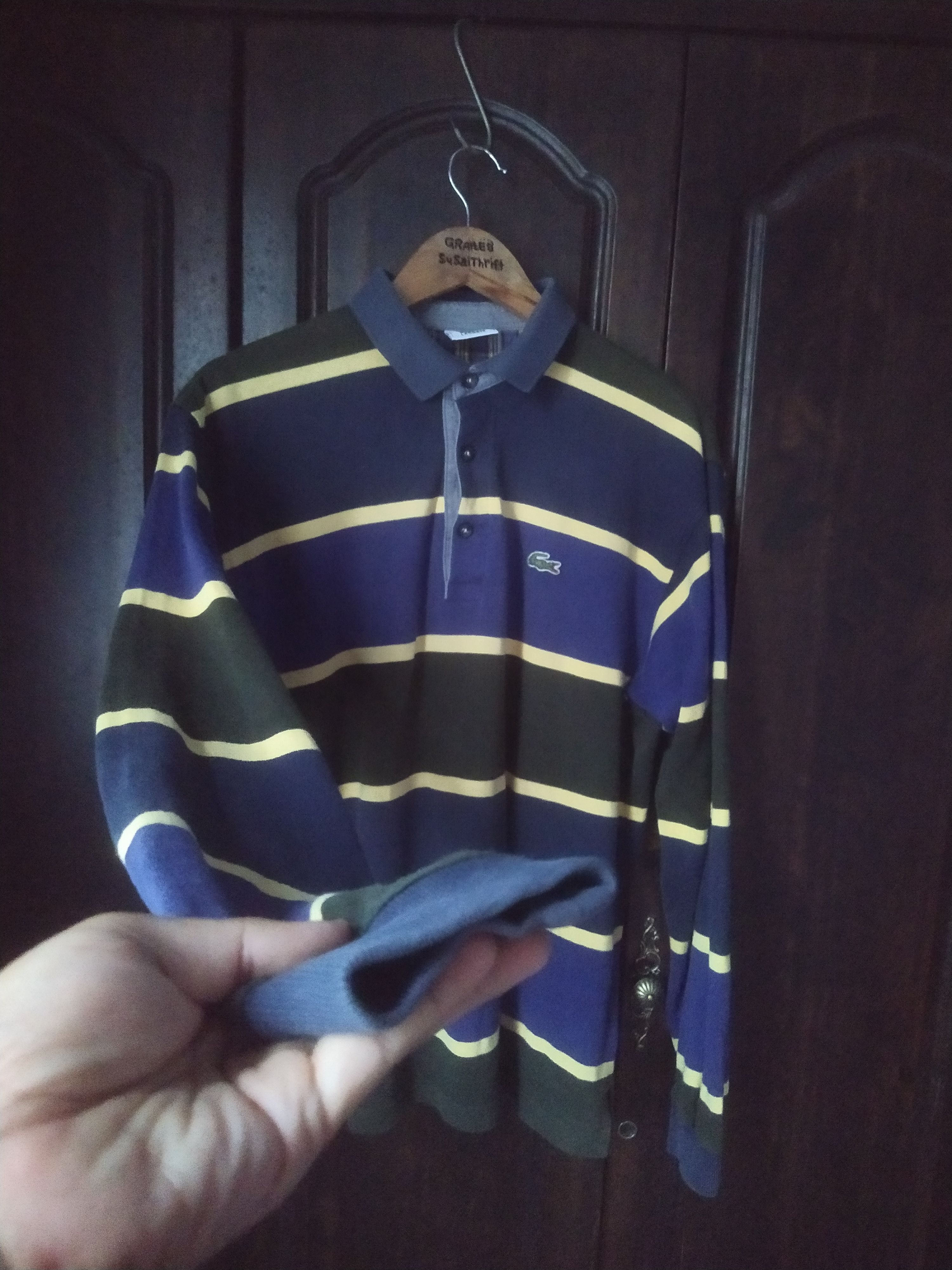 Lacoste Lacoste Multi-Color Striped Long Sleeve Rugby Polo Size US L / EU 52-54 / 3 - 3 Thumbnail