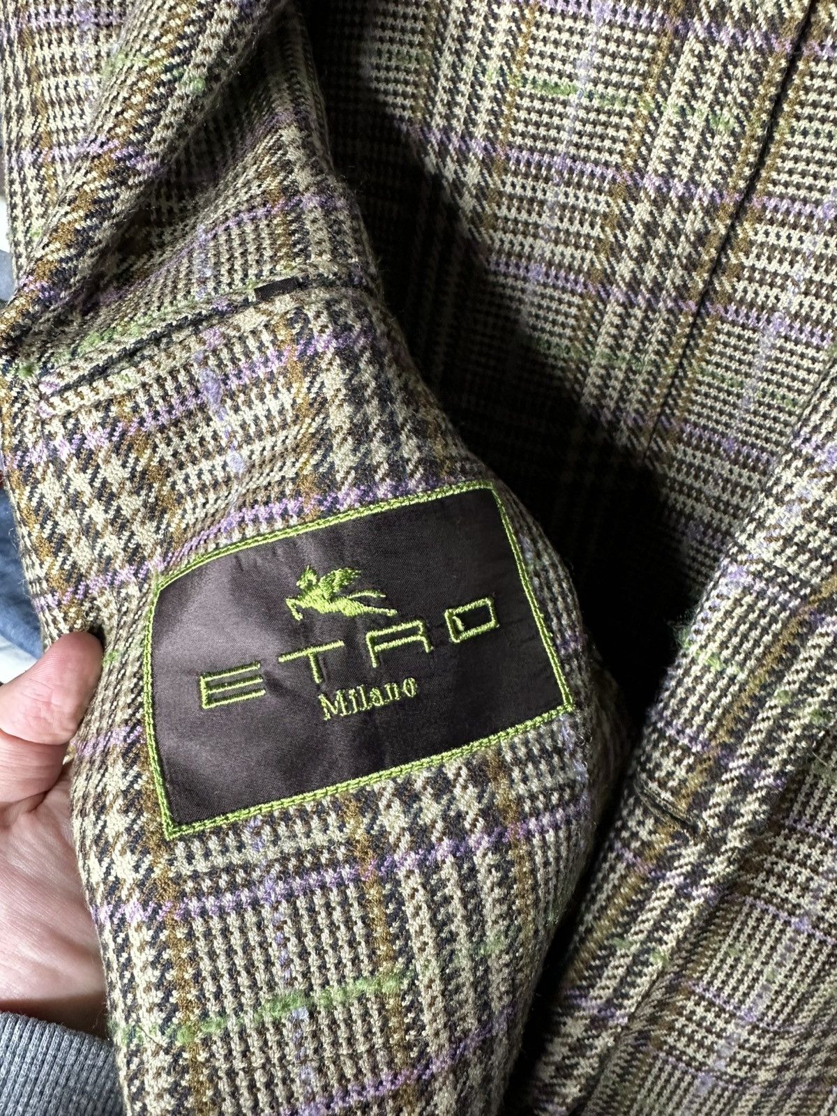 Etro Etro Milano Luxury Plaid Wool Blazer Jacket Size 50 Size 50R - 5 Thumbnail
