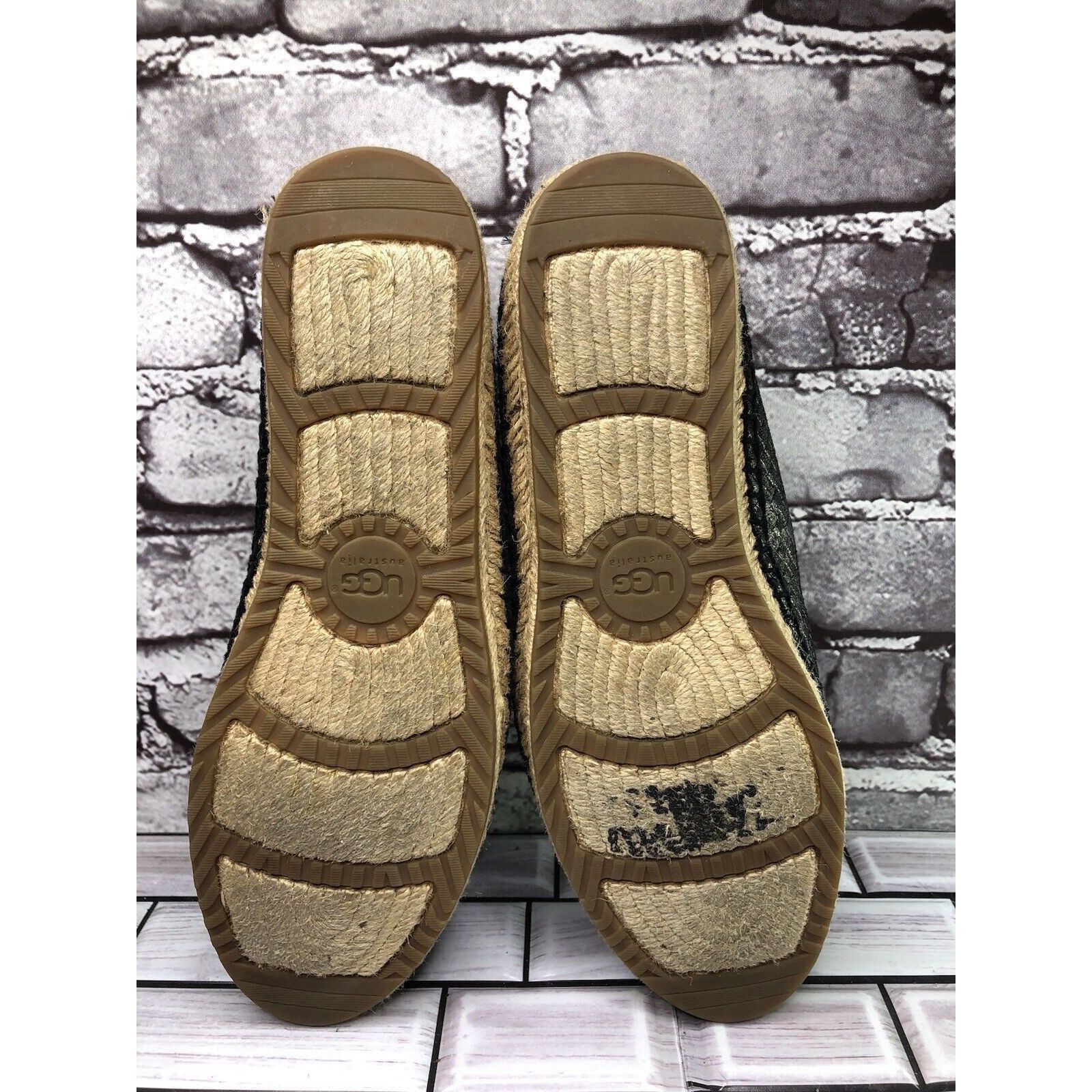 Ugg UGG Australia Sandrinne Black Metallic Basket Espadrilles Sh Size US 9 / IT 39 - 7 Thumbnail