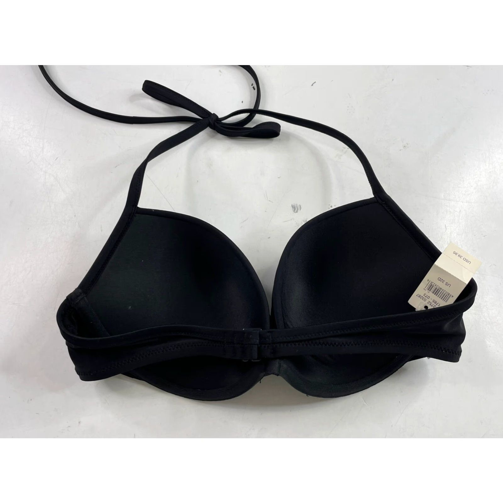 Vintage NWT Aerie Women's Solid Black Padded Bikini Top Push-up Underwire 32D Bikini Top Girls? Size XXS / US 00 / IT 34 - 2 Thumbnail