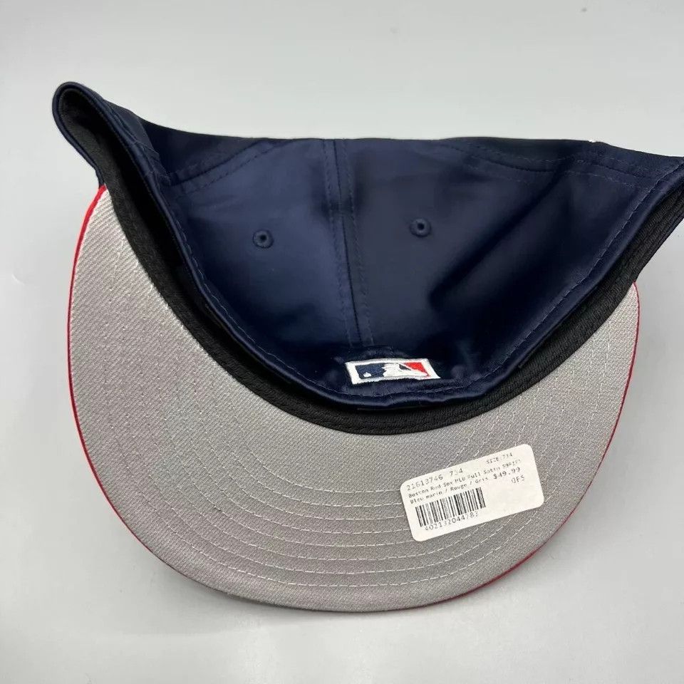 New Era Boston Red Sox Hat Men 7 3/4 Satin 59Fifty New Era Fitted Size ONE SIZE - 5 Thumbnail