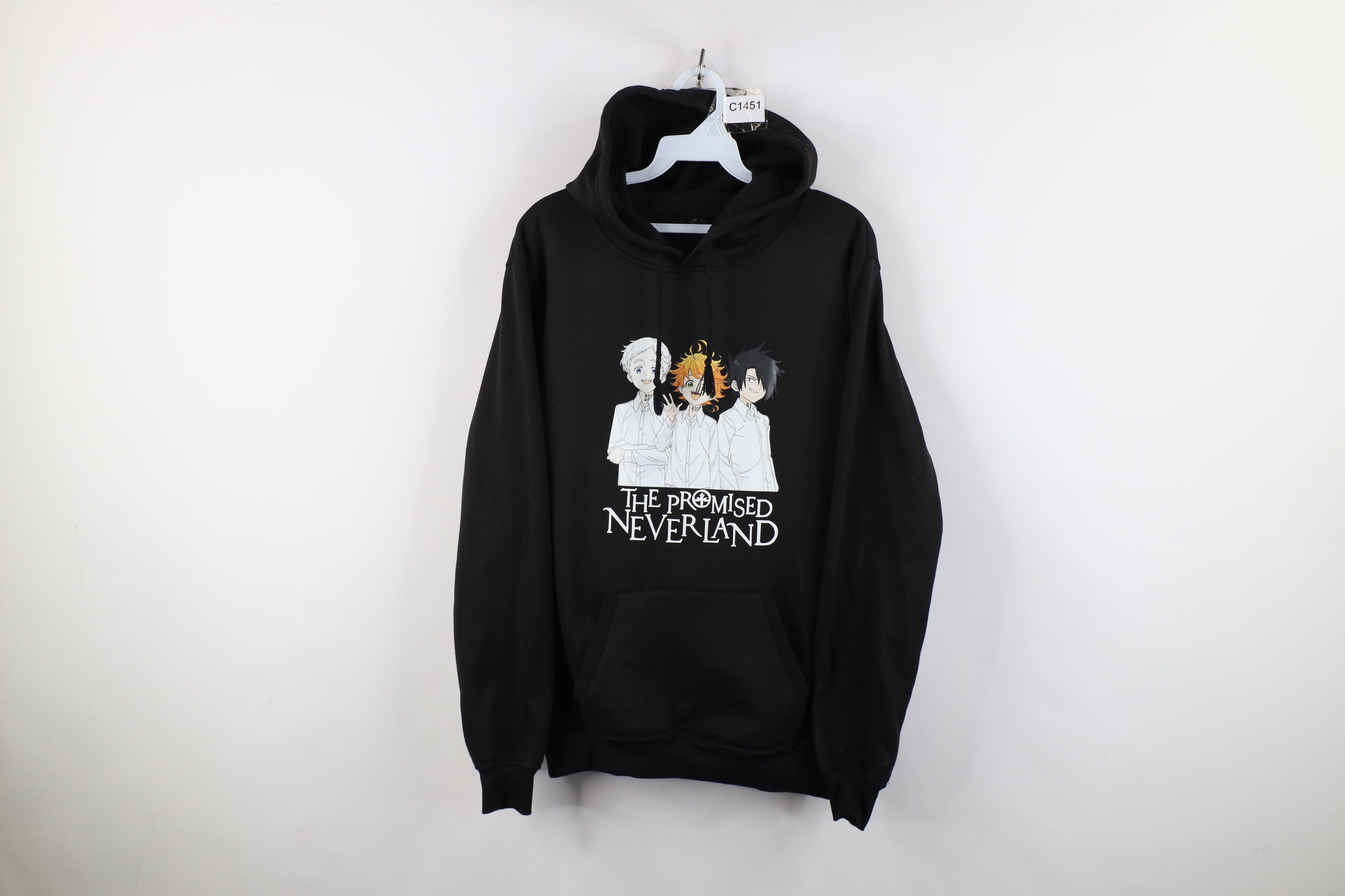 Vintage The Promised Neverland Japanese Anime Manga Hoodie Black Size M / US 6-8 / IT 42-44 - 1 Thumbnail