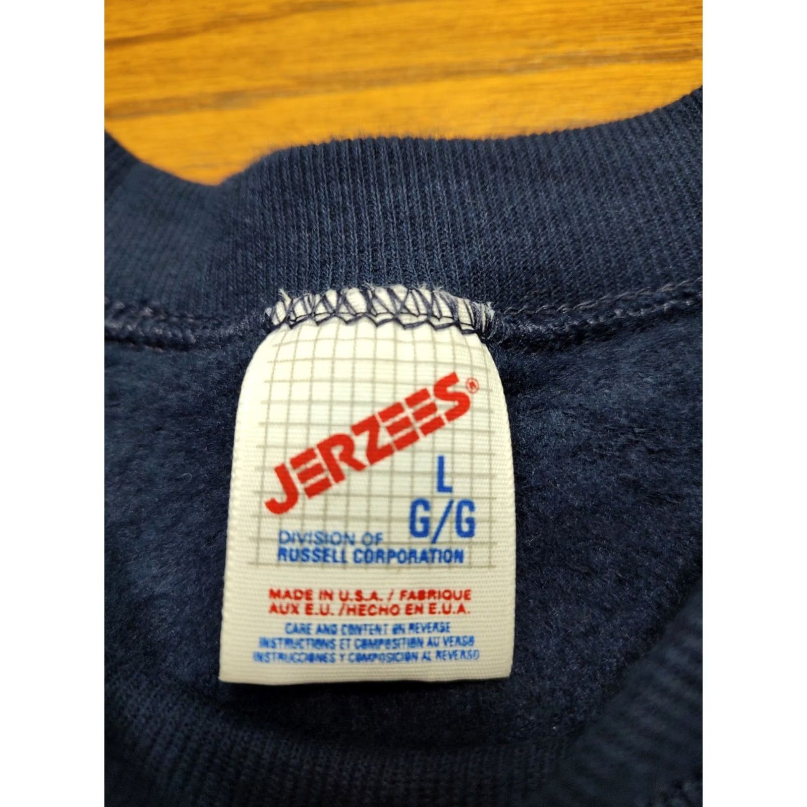 Jerzees VINTAGE Jerzees Sweatshirt Mens Large Blue Nature 80s 90s Pullover Size US L / EU 52-54 / 3 - 5 Thumbnail