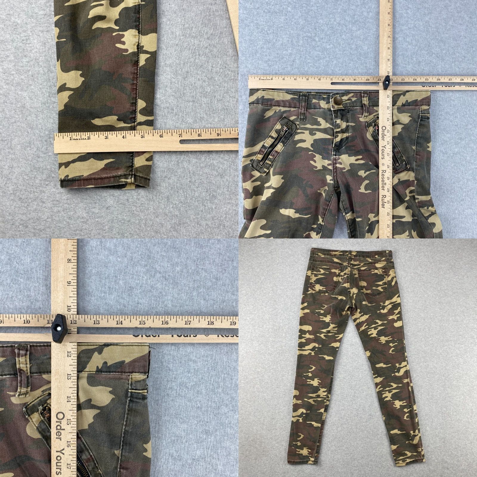 Vintage KUT from the Kloth Mia Toothpick Skinny Jeans Size 4 Womens Camouflage Ankle Stretch Denim 30in Inseam Size 27" / US 4 / IT 40 - 8 Thumbnail