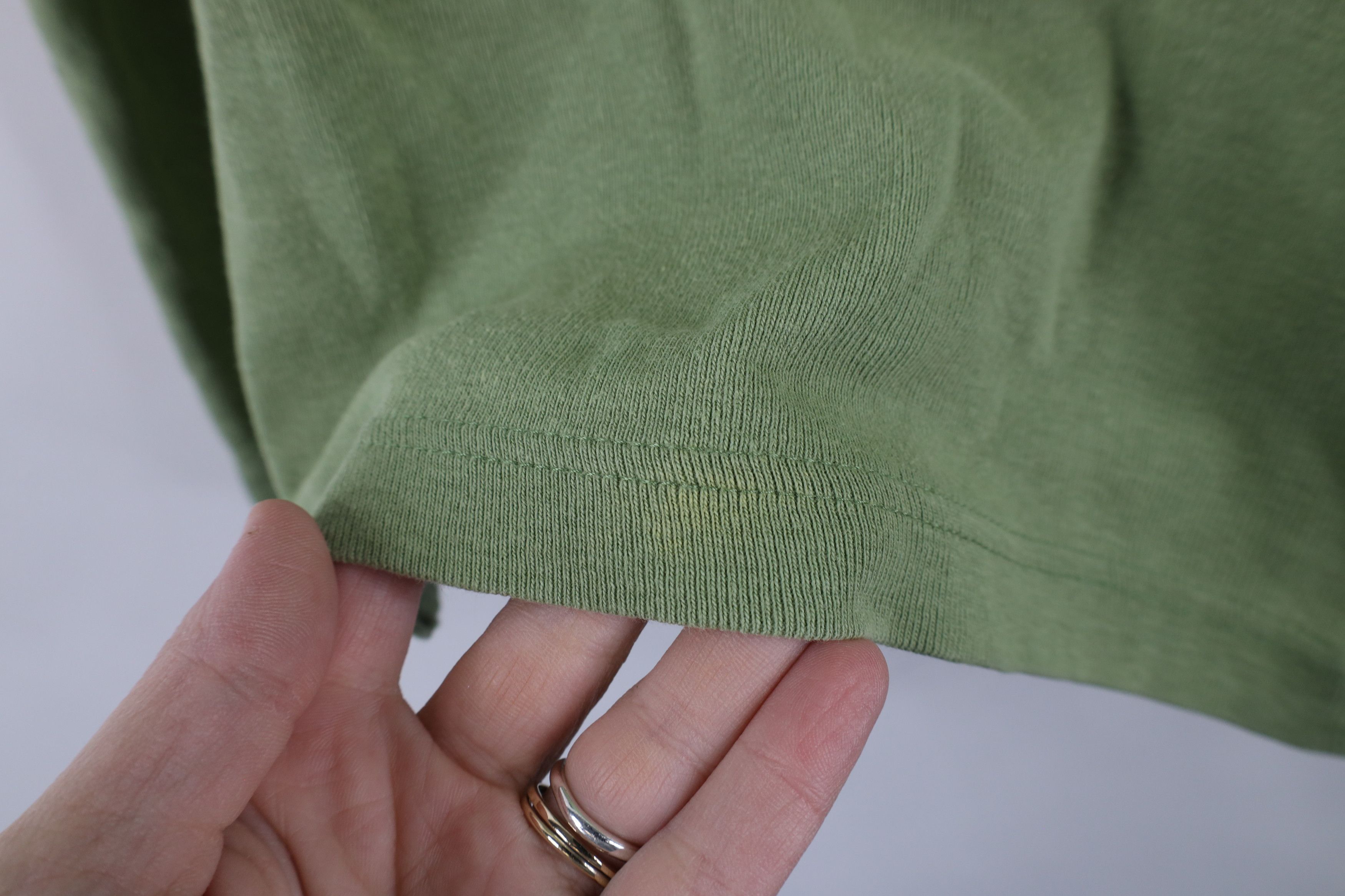 Gap × Vintage Vintage 90s Gap Blank Babydoll Ribbed Knit T-Shirt Green Size S / US 4 / IT 40 - 4 Thumbnail