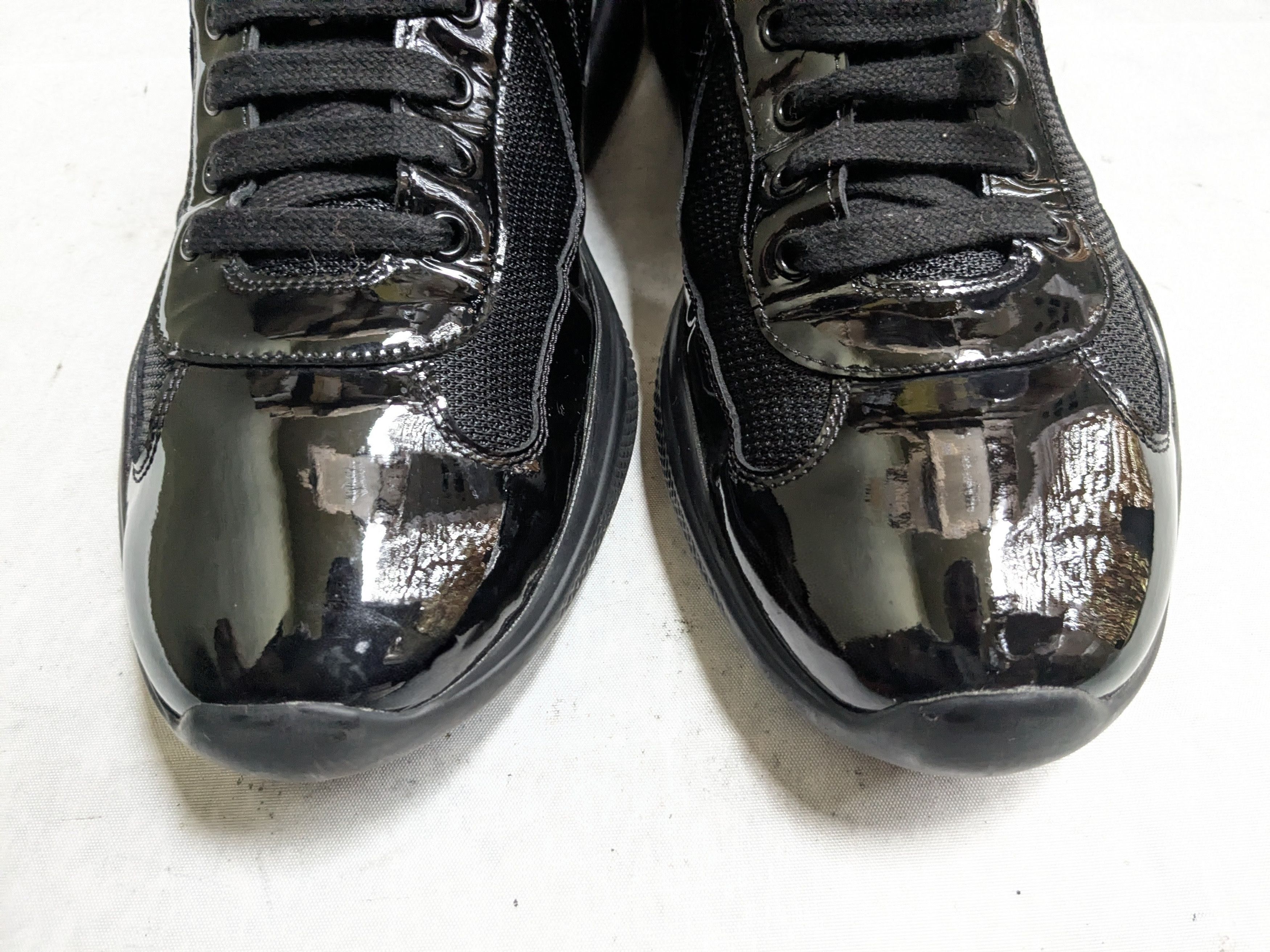 Prada Prada America's Cup Sneakers Black Patent Leather 11 Low Top Size US 11 / EU 44 - 3 Thumbnail
