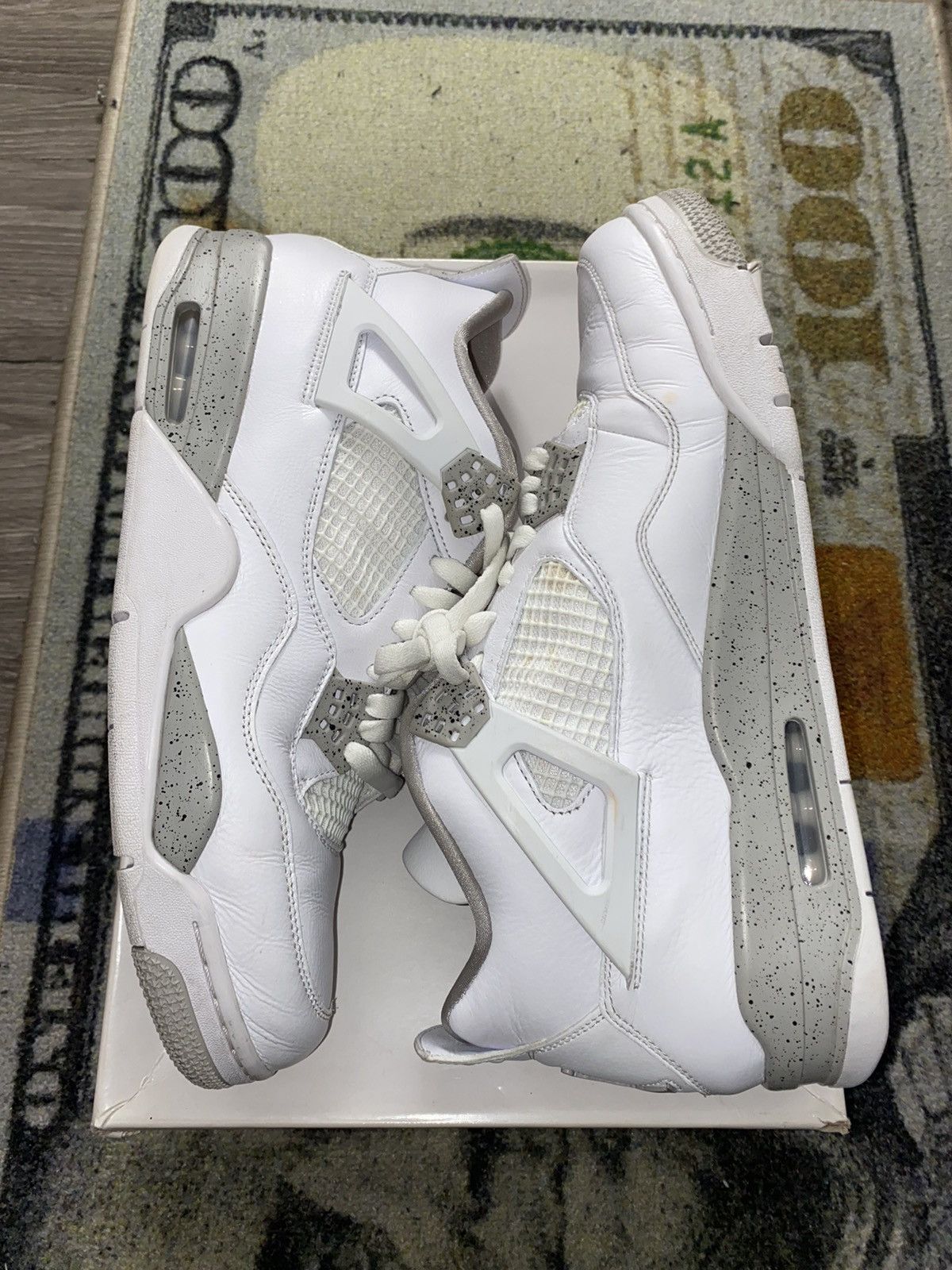 Jordan Brand × Nike Jordan 4 Retro White Oreo (2021) ( Size US 13 / EU 46 - 1 Thumbnail