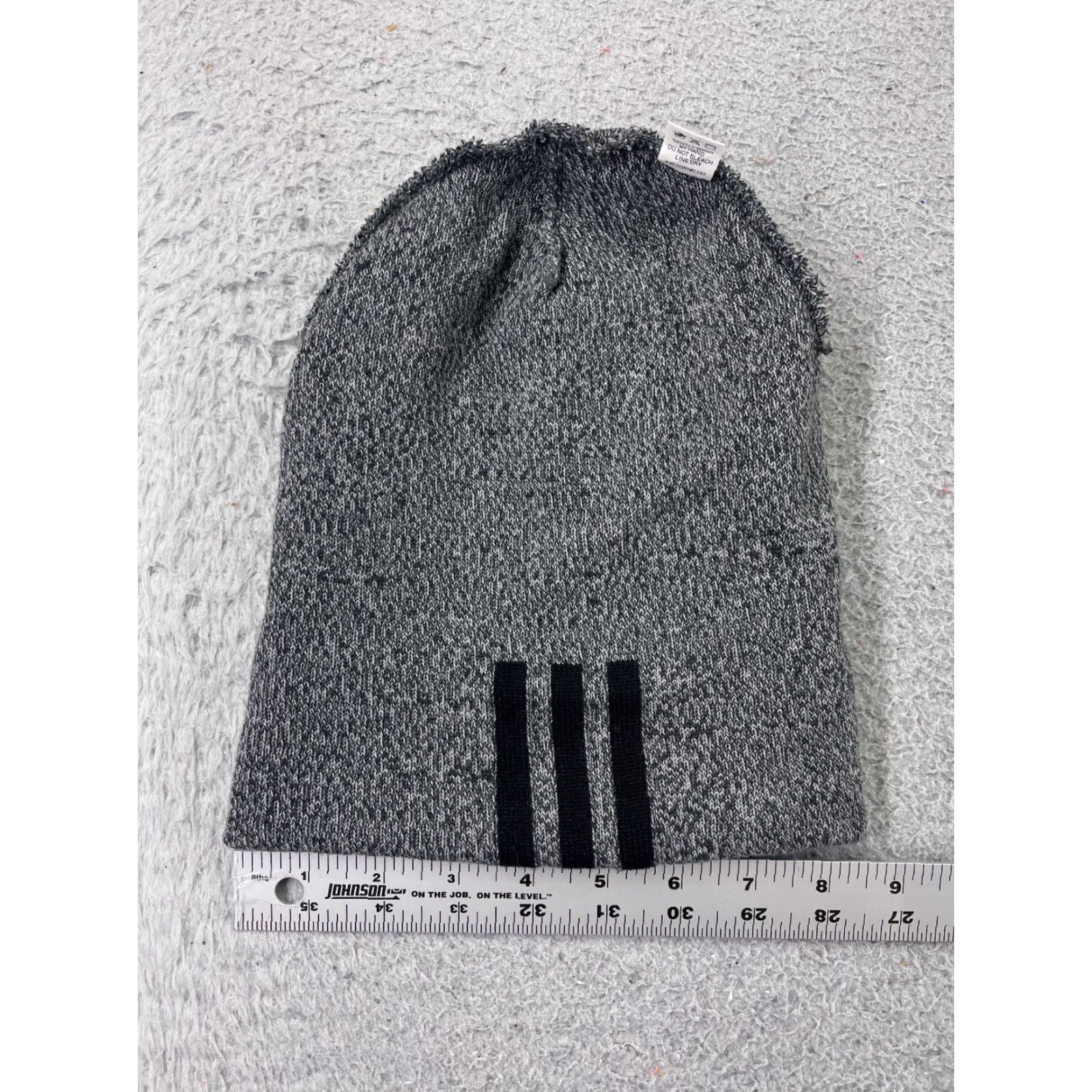 Adidas adidas Beanie Mens One Size Gray Knit Logo 3 Stripes Ski Hat/Cap Beanie Winter Outdoor Sports Adults Mens Size ONE SIZE - 5 Thumbnail