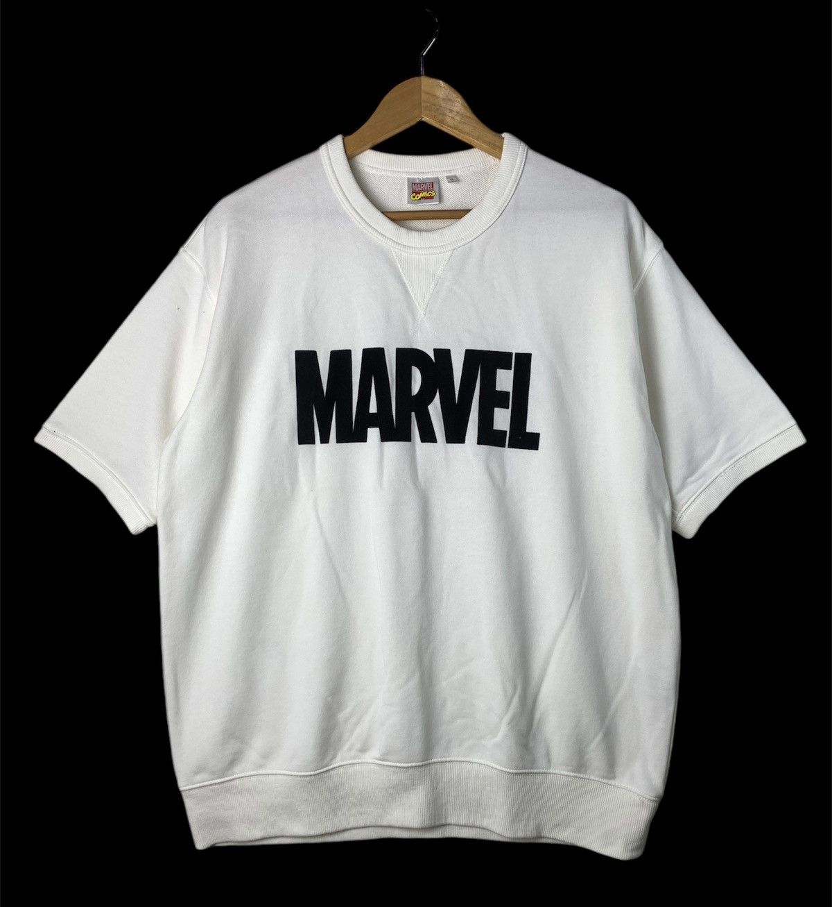 Japanese Brand × Marvel Comics × Vintage LAST DROP‼️ Vintage GU x Marvel Short Sleeve Sweatshirt Size US XL / EU 56 / 4 - 1 Thumbnail