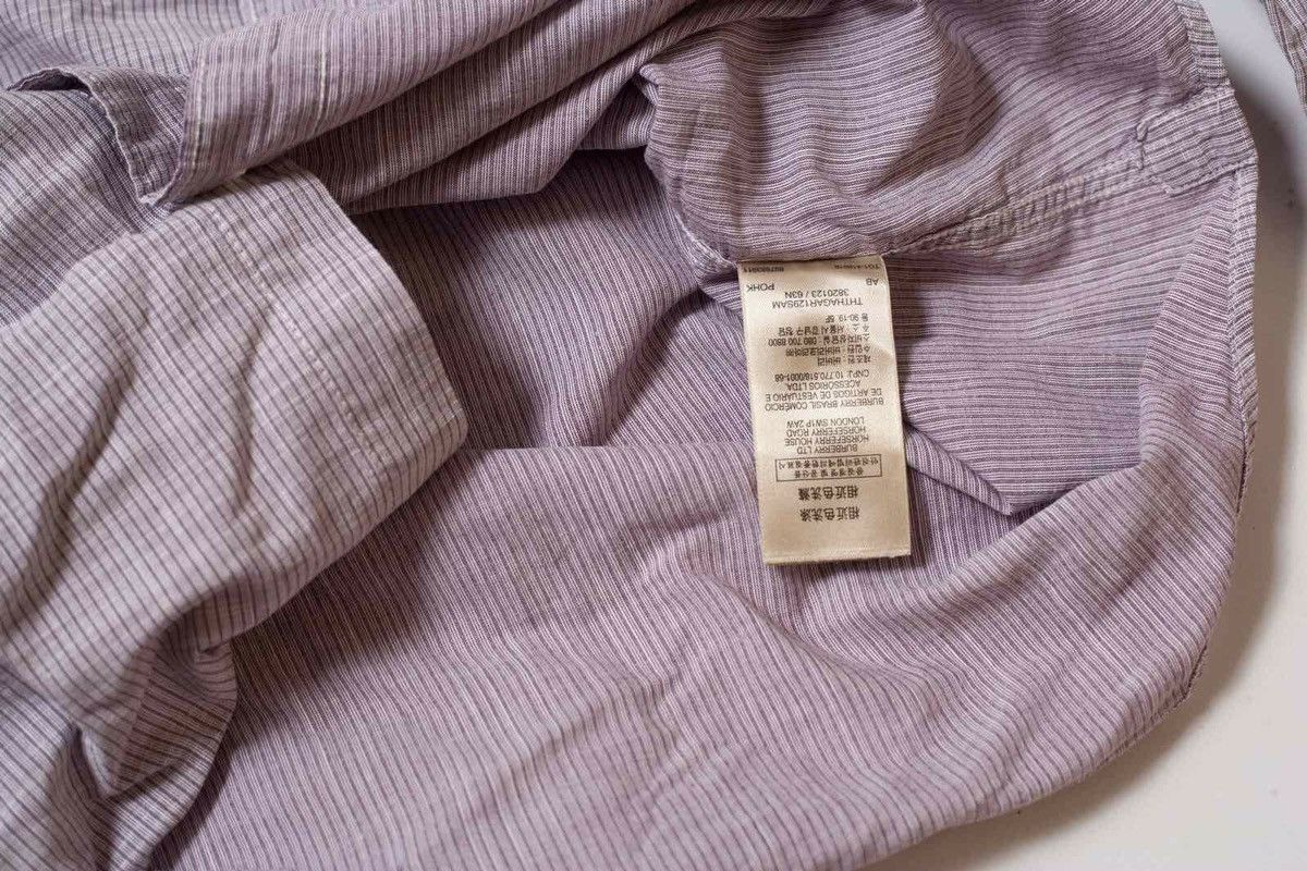 Burberry Burberry Brit Vertical Stripe Logo Cotton Shirt Size US L / EU 52-54 / 3 - 7 Thumbnail