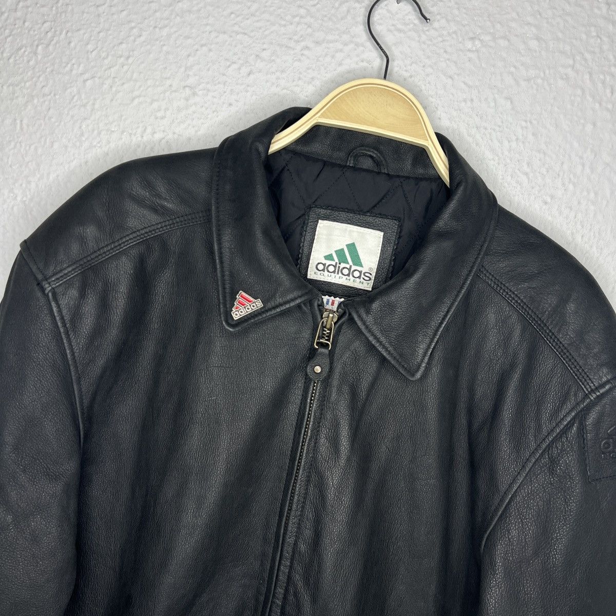 Adidas Adidas Equipment Lather Jacket EQT 90s 80s Vintage size L Size US L / EU 52-54 / 3 - 7 Thumbnail