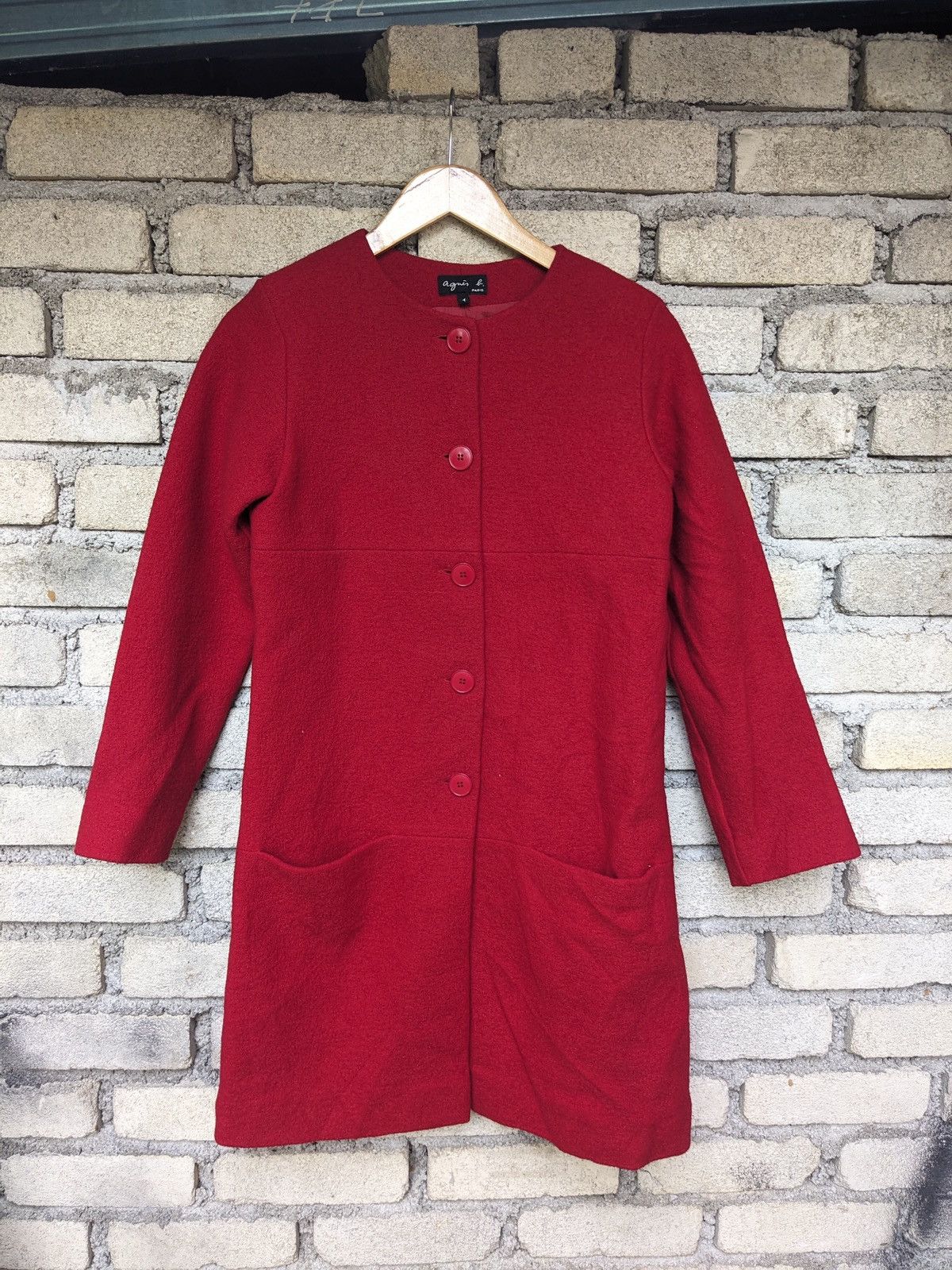 agnes b. Agnès b. Paris Wool Coat - Made in Romania - Size 1 Size S / US 4 / IT 40 - 1 Thumbnail