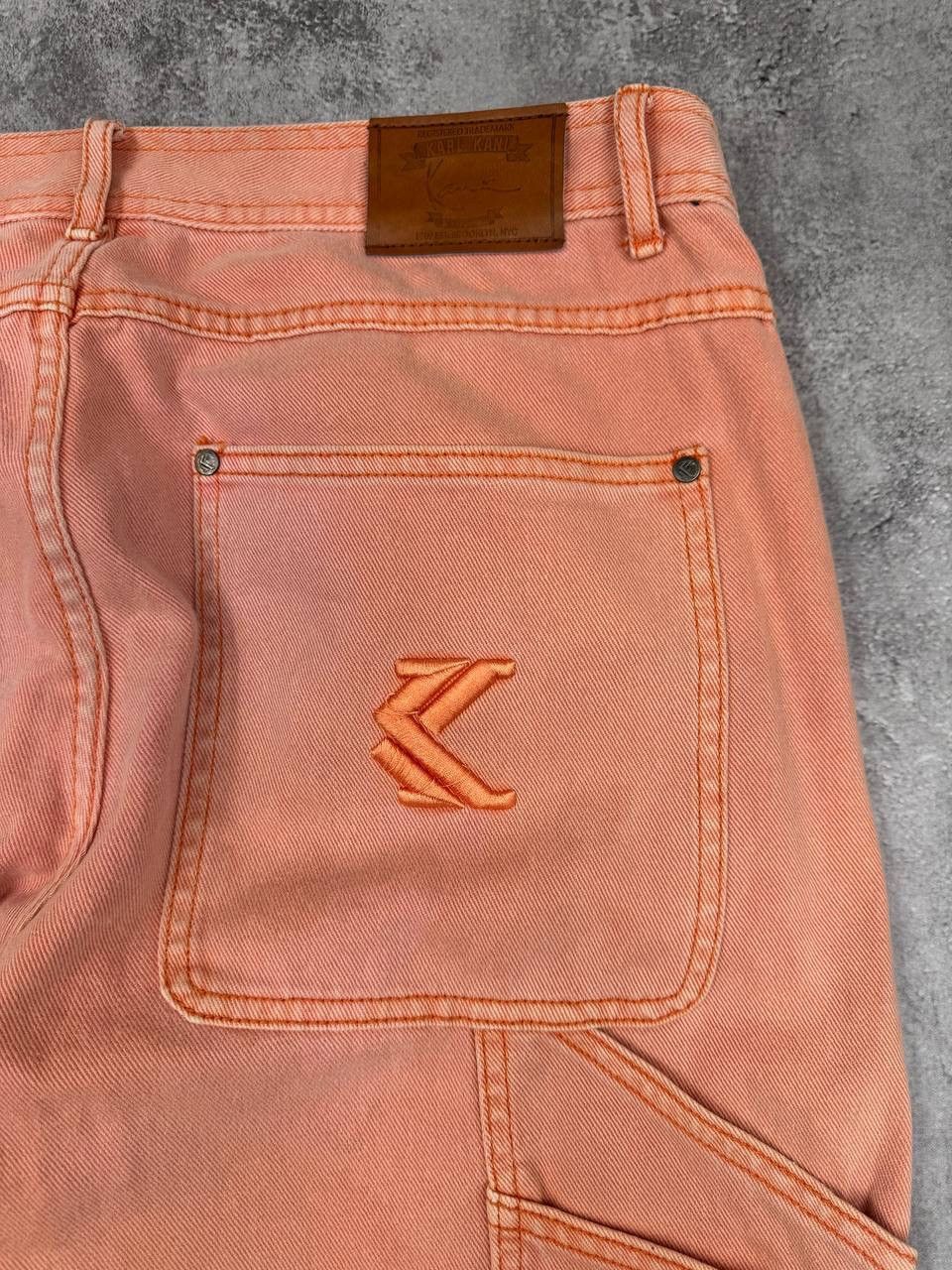 Karl Kani Karl Kani Men Orange Carpenter Denim Jeans Baggy Size L Size US 37 - 3 Thumbnail