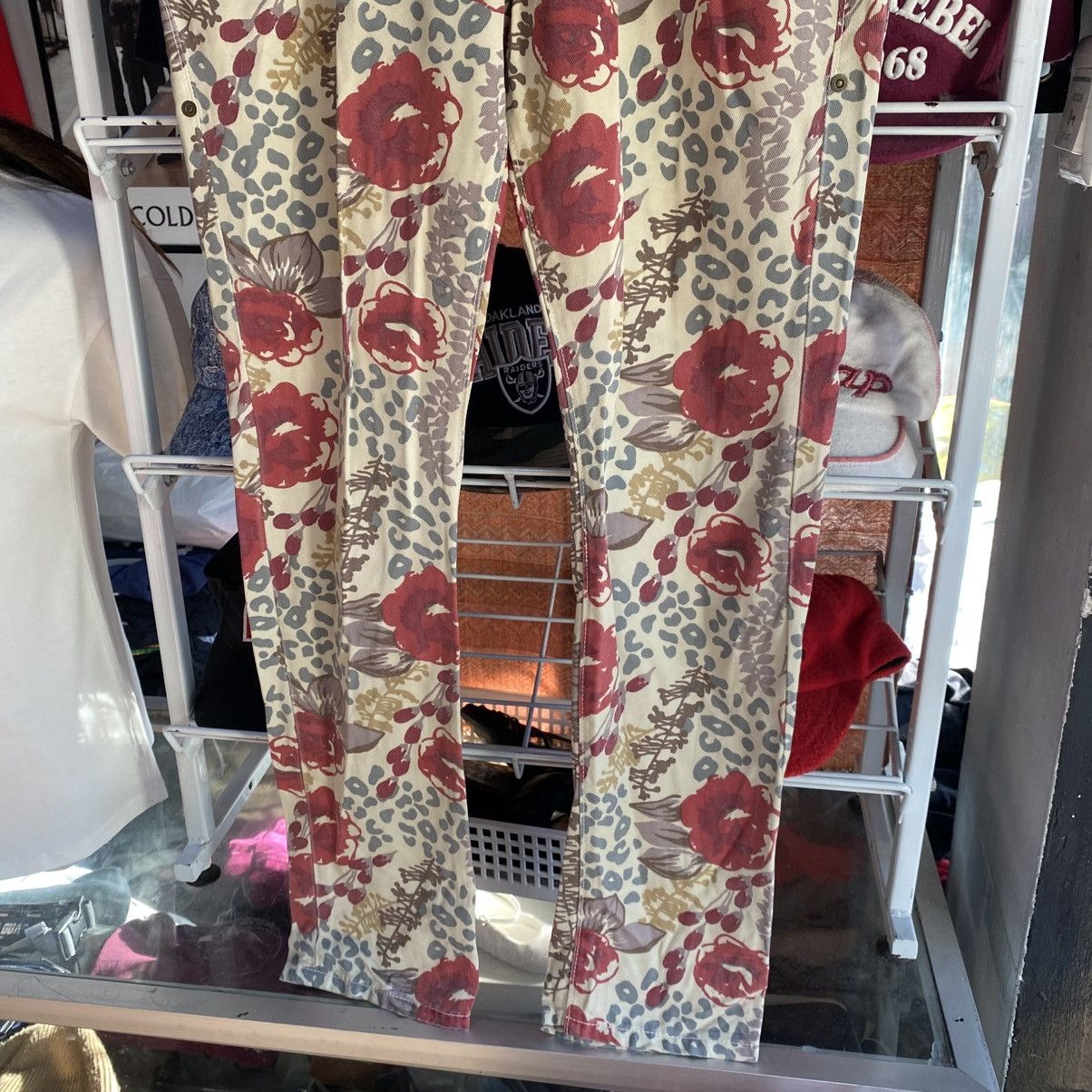 Issey Miyake Mercibeaucoup Paige Denim Floral Skyline Ankle Peg Jeans Size 32" / US 10 / IT 46 - 4 Thumbnail