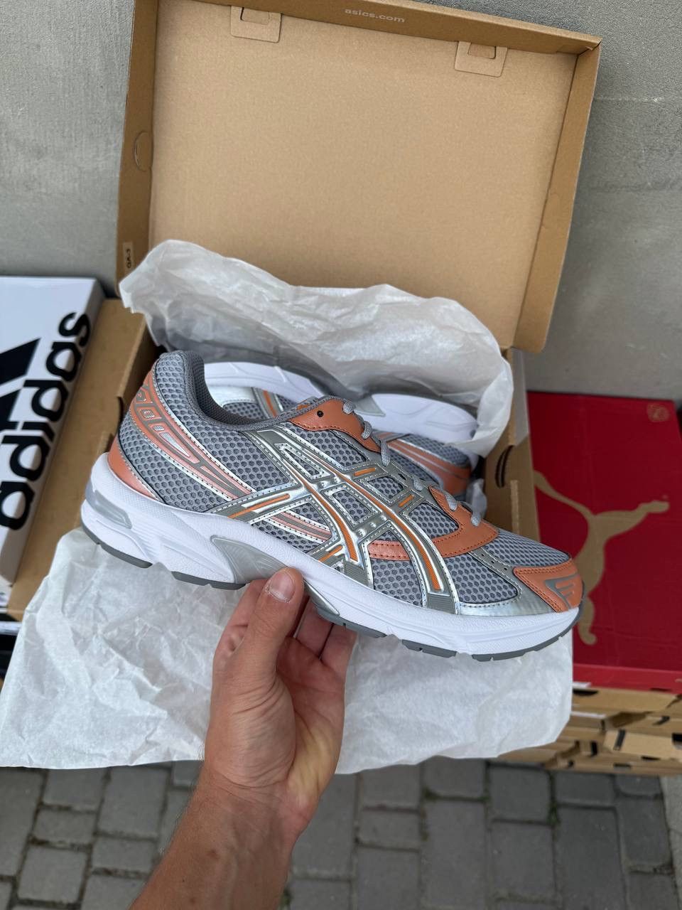 Asics Asics Gel-1130 Cement Grey Rust Orange Size US 10.5 / EU 43-44 - 2 Thumbnail