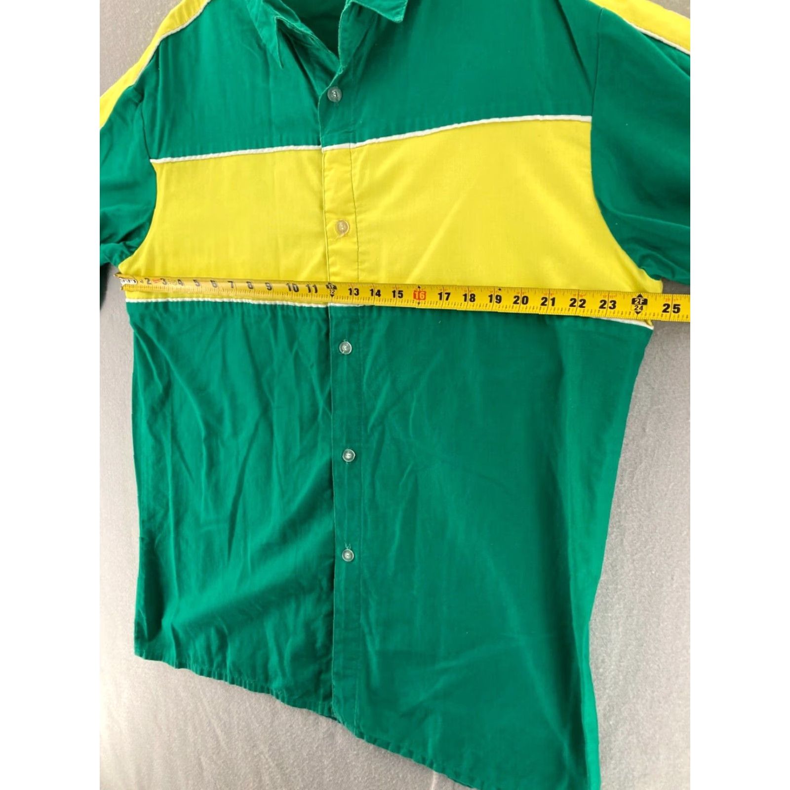 Vintage Vintage Safe Quip Shirt Mens XL Green Yellow Short Sleeve Racing Mechanic 70s Size US XL / EU 56 / 4 - 2 Thumbnail