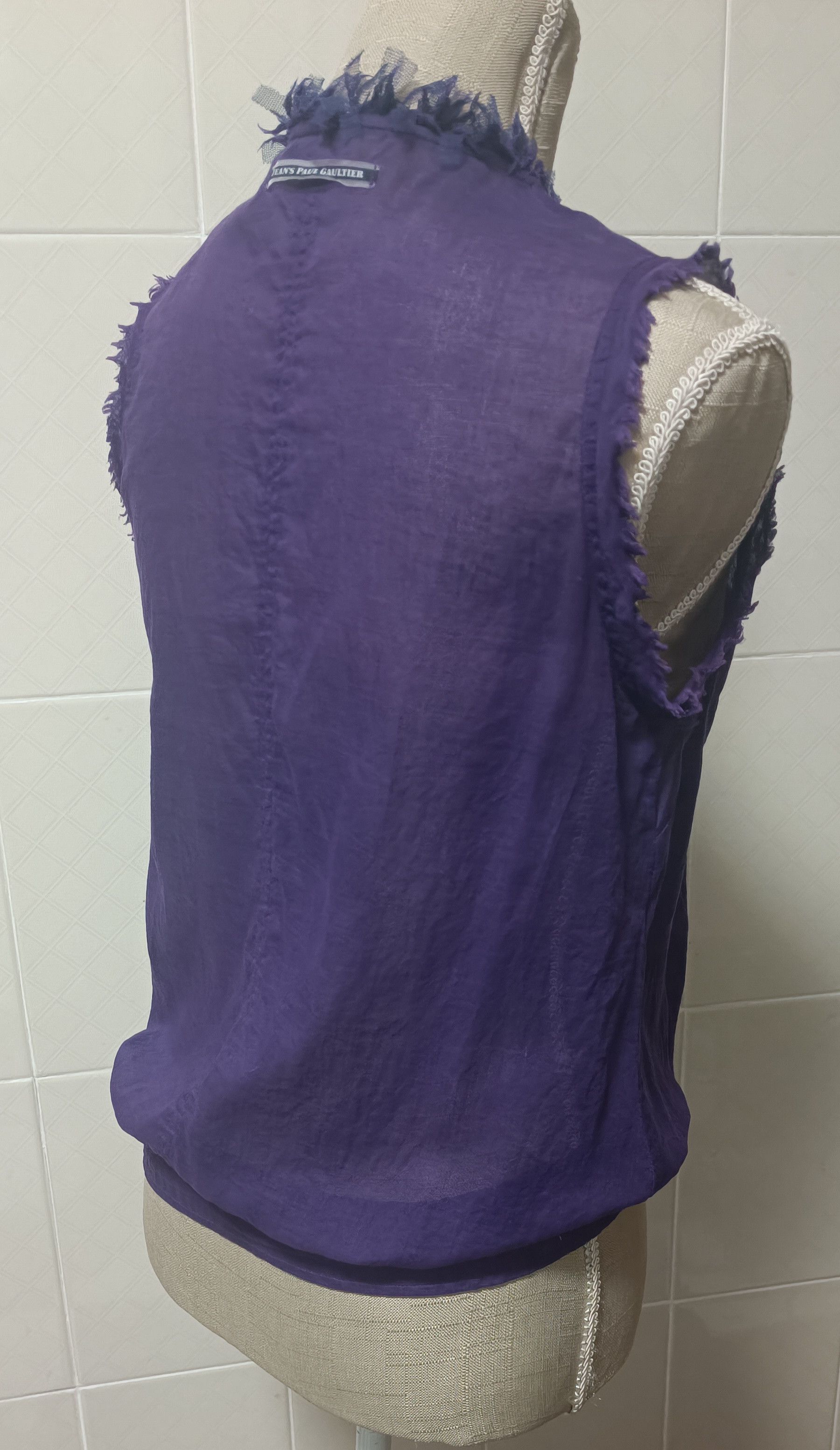 Jean Paul Gaultier Purple blouse with fringes Size M / US 6-8 / IT 42-44 - 15 Thumbnail