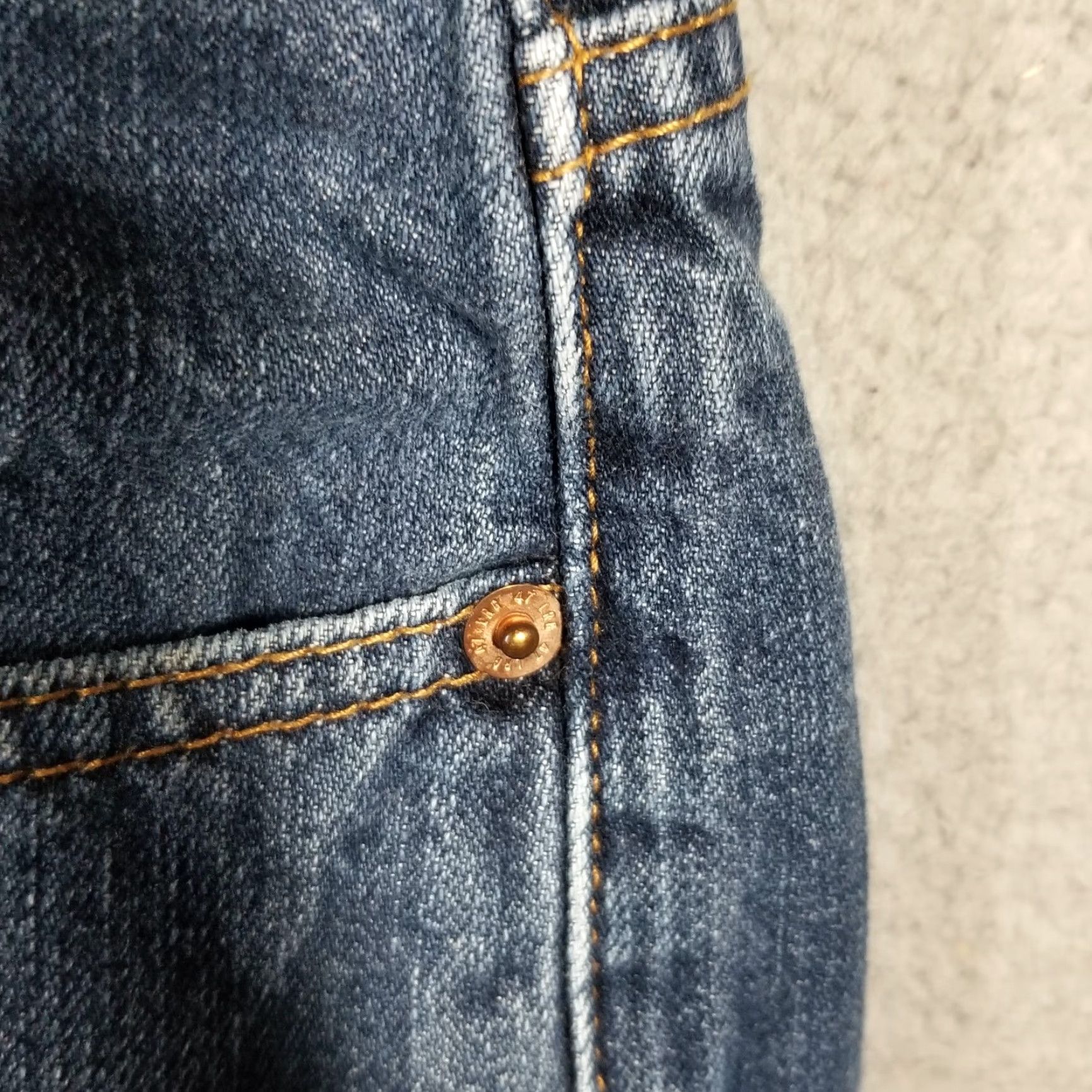 Denime LRG Jeans Mens 32 Blue Denim True Tapered Skater 90s Y2K Size US 32 / EU 48 - 7 Thumbnail