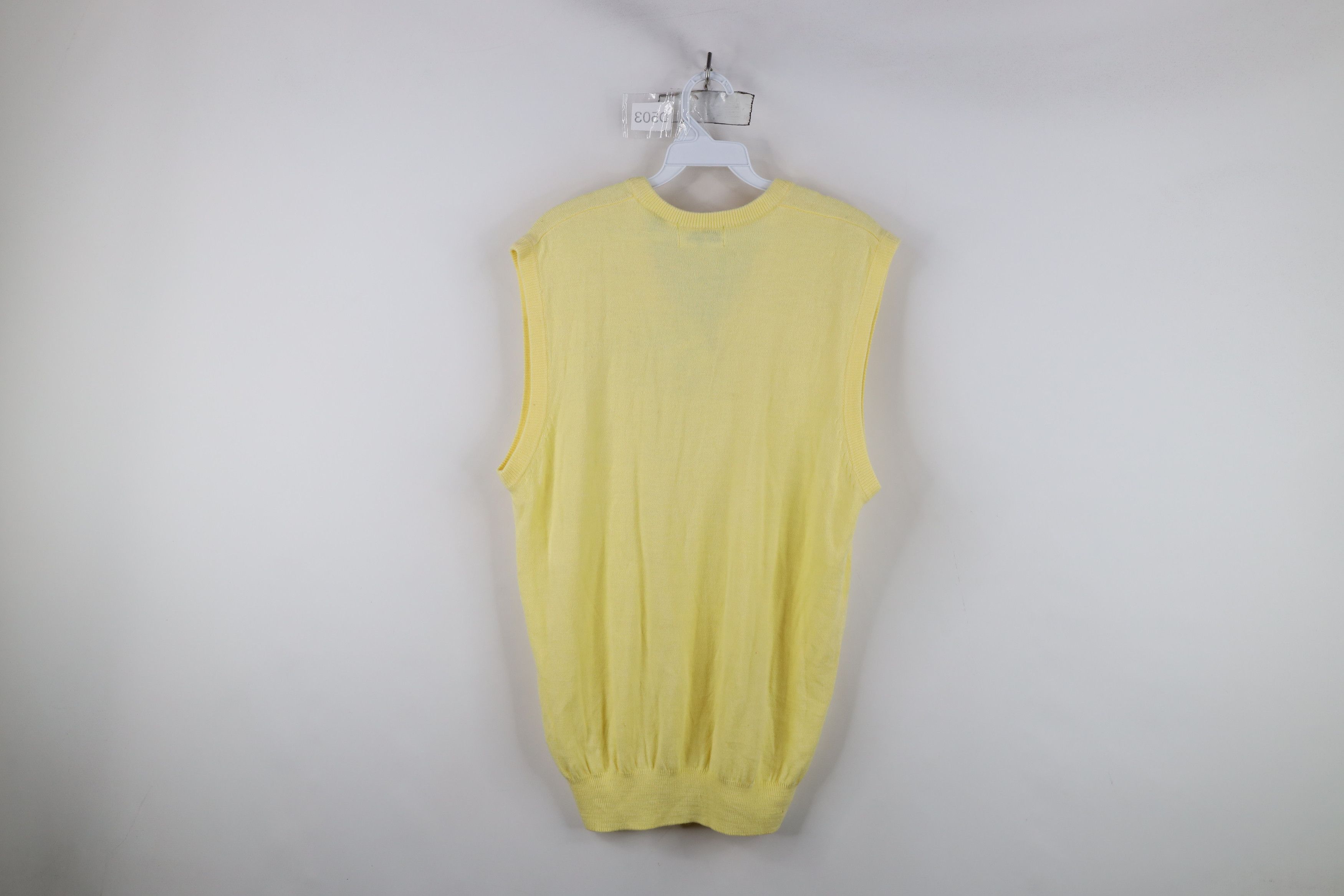 Vintage Deadstock Vintage 70s Streetwear Knit Sweater Vest Yellow Size L / US 10 / IT 46 - 11 Thumbnail