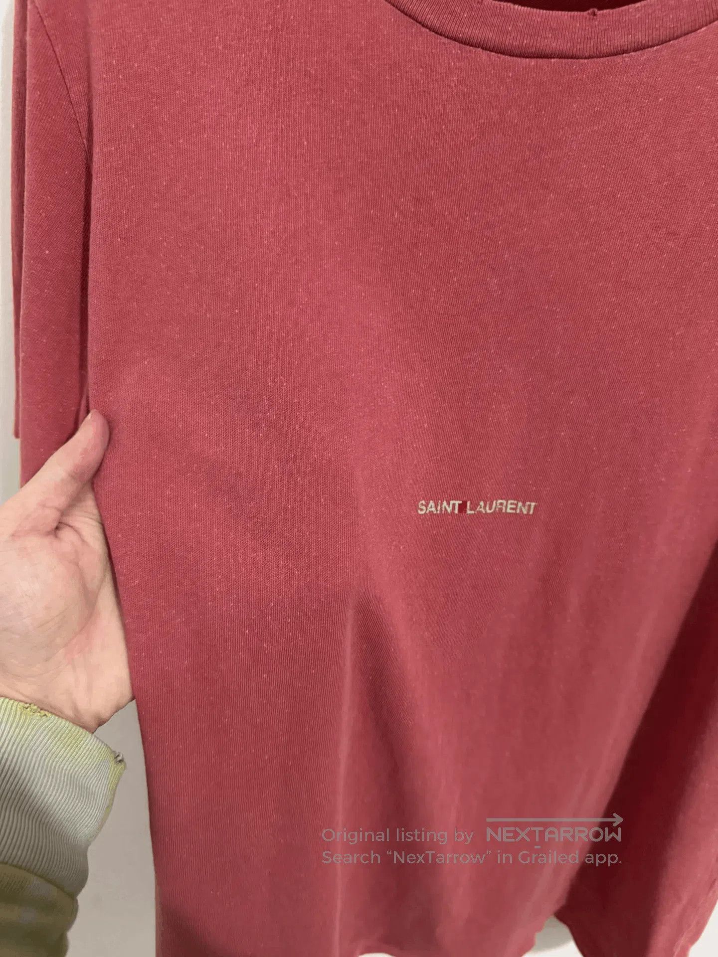 Saint Laurent Pink Logo T-Shirt.