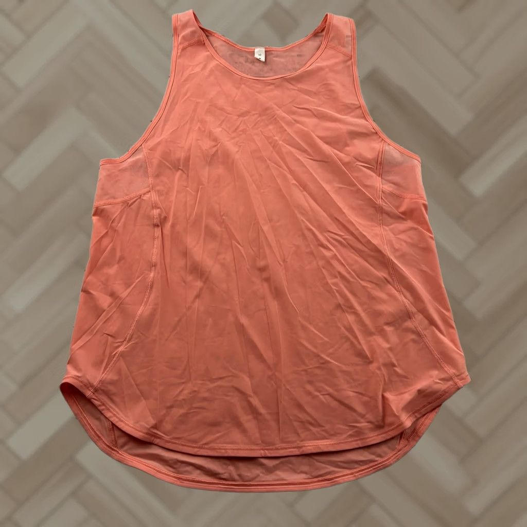 Lululemon Lululemon Sleeveless Athletic Yoga Running Top Women's 10 Peach Tank Shirt, Orange, Activewear, 10, Womens Size L / US 10 / IT 46 - 1 Thumbnail
