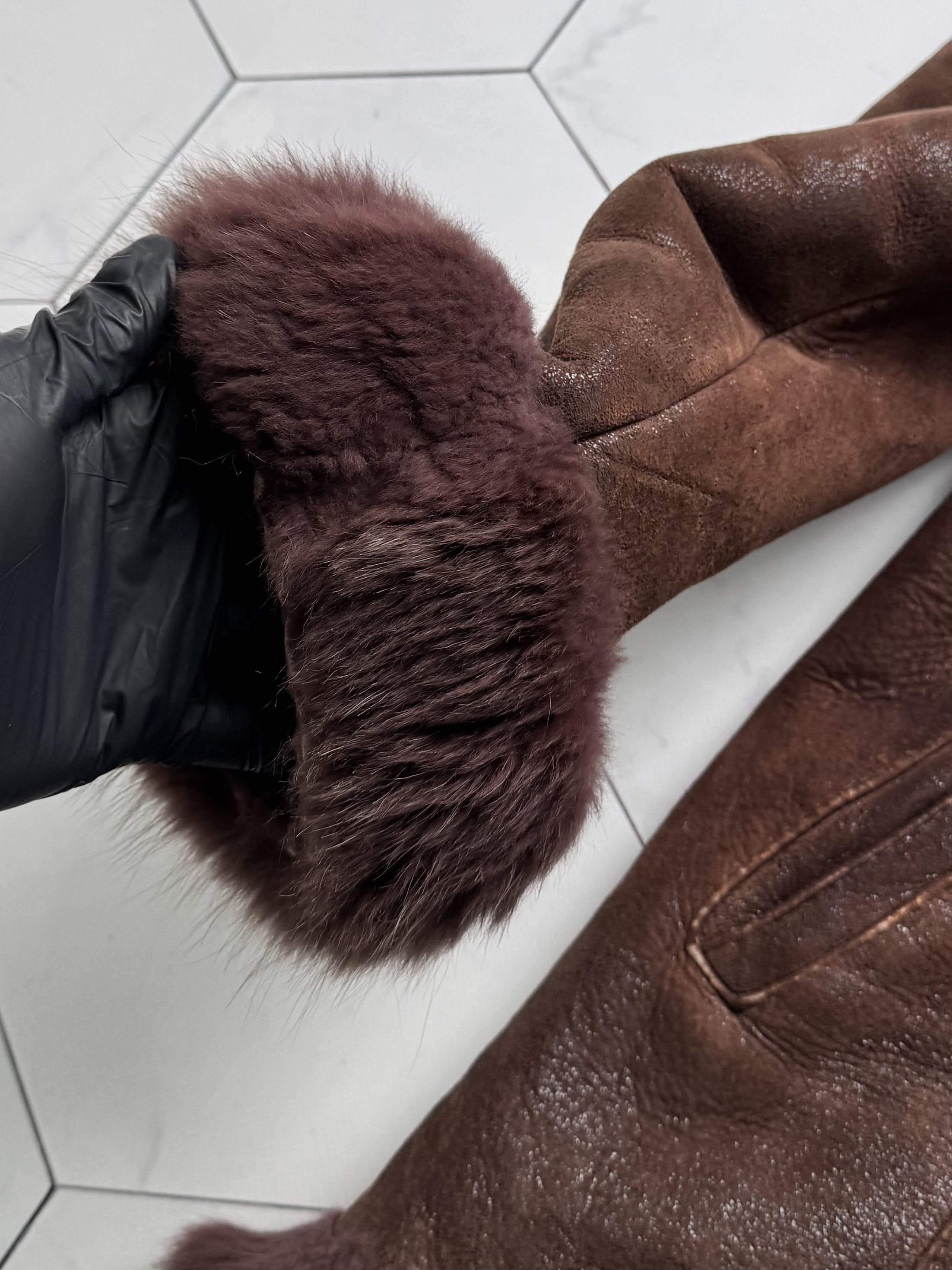 Vintage Vintage Real Sheepskin Coat With Real Fur (B250)D15E2 Size M / US 6-8 / IT 42-44 - 8 Thumbnail
