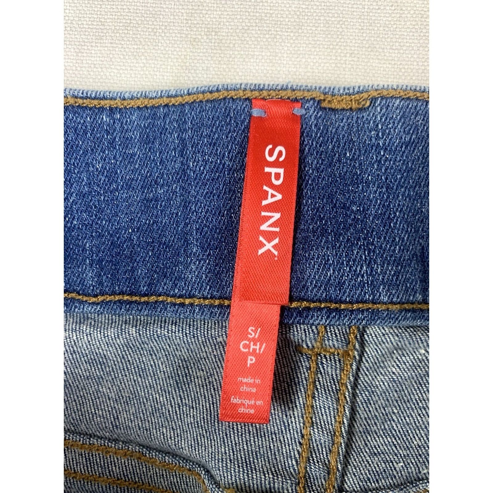 Spanx VINTAGE SPANX Jeans Womens Small Straight Leg pull-on Indigo Size 28" / US 6 / IT 42 - 5 Thumbnail
