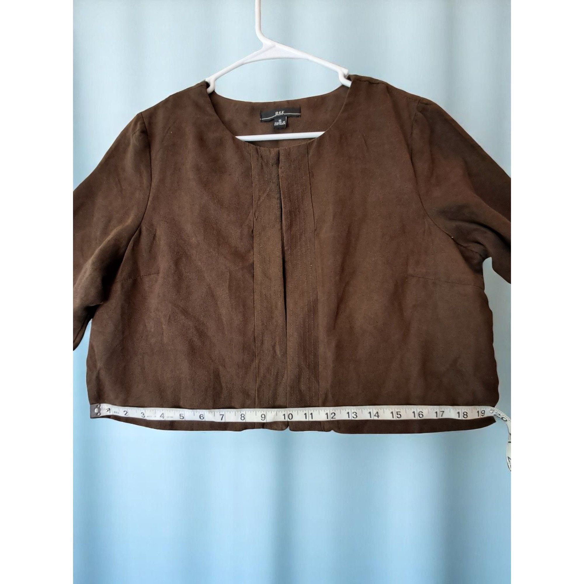 Designer R & K Originals Women's Brown Faux Suede Jacket – Size 10, N Size L / US 10 / IT 46 - 9 Thumbnail