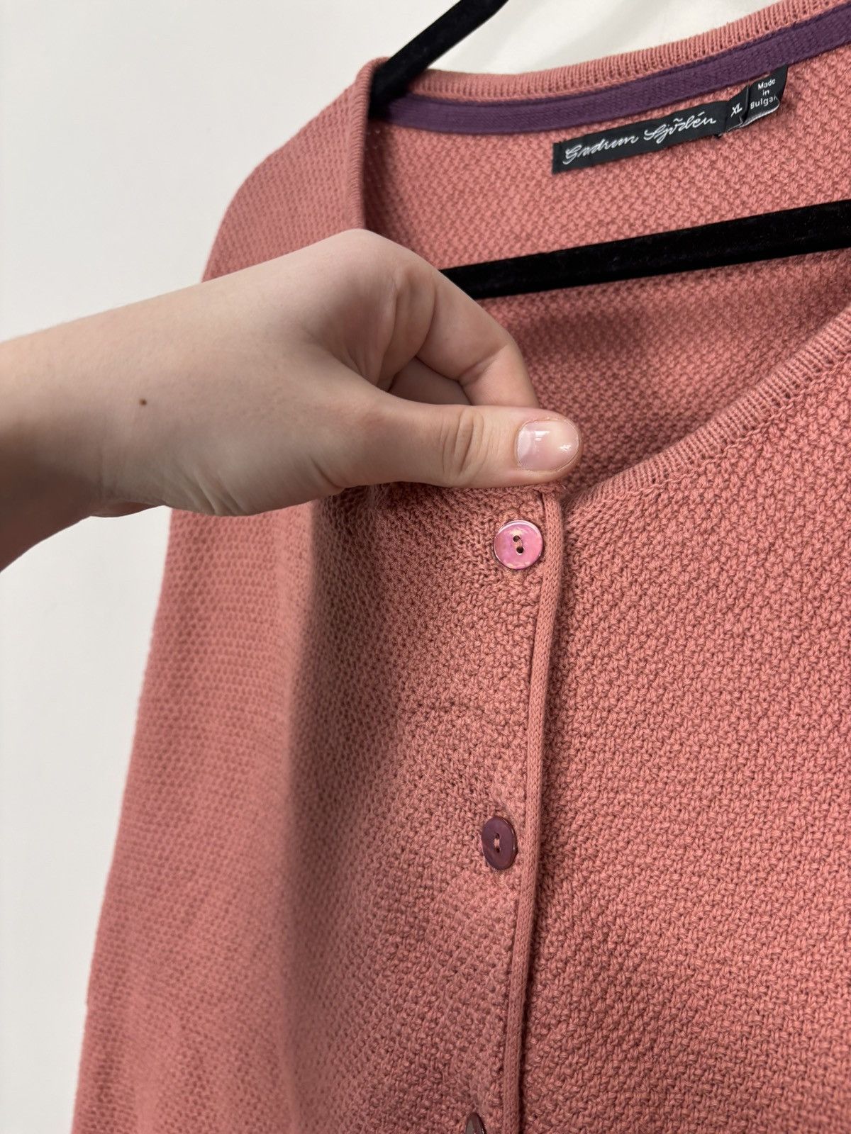 Gudrun Sjoden Gudrun Sjoden Women’s Rose Textured Knit Cardigan Sweater Size XL / US 12-14 / IT 48-50 - 7 Thumbnail
