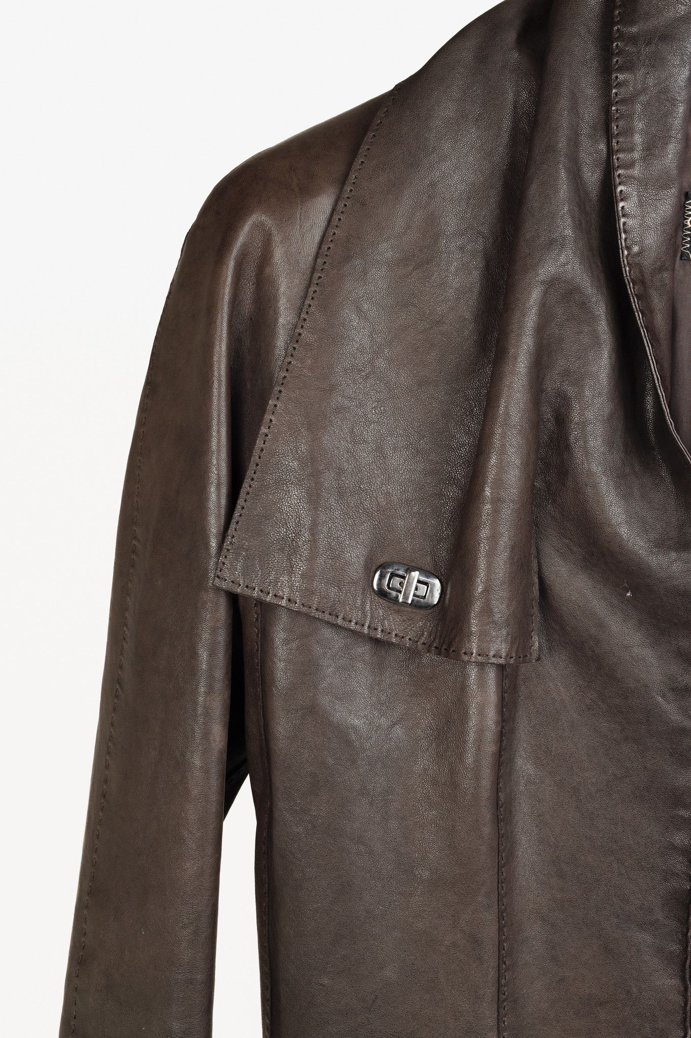 Jean Paul Gaultier Jean Paul Gaultier Vintage Turnlock Detail Leather Jacket Size L / US 10 / IT 46 - 5 Thumbnail