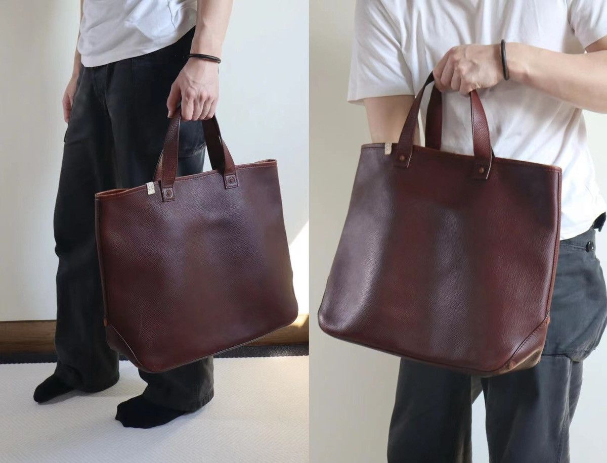 image of Visvim 18Aw Rivet Tote（Horween） in Red/Brown, Men's