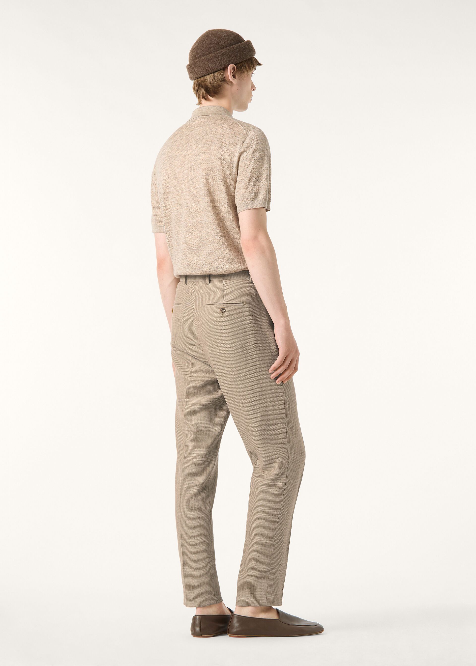 Loro Piana os11x0226 FAQ4529 Chestnut Polo Shirt in Hemp Seeds Size US M / EU 48-50 / 2 - 5 Thumbnail