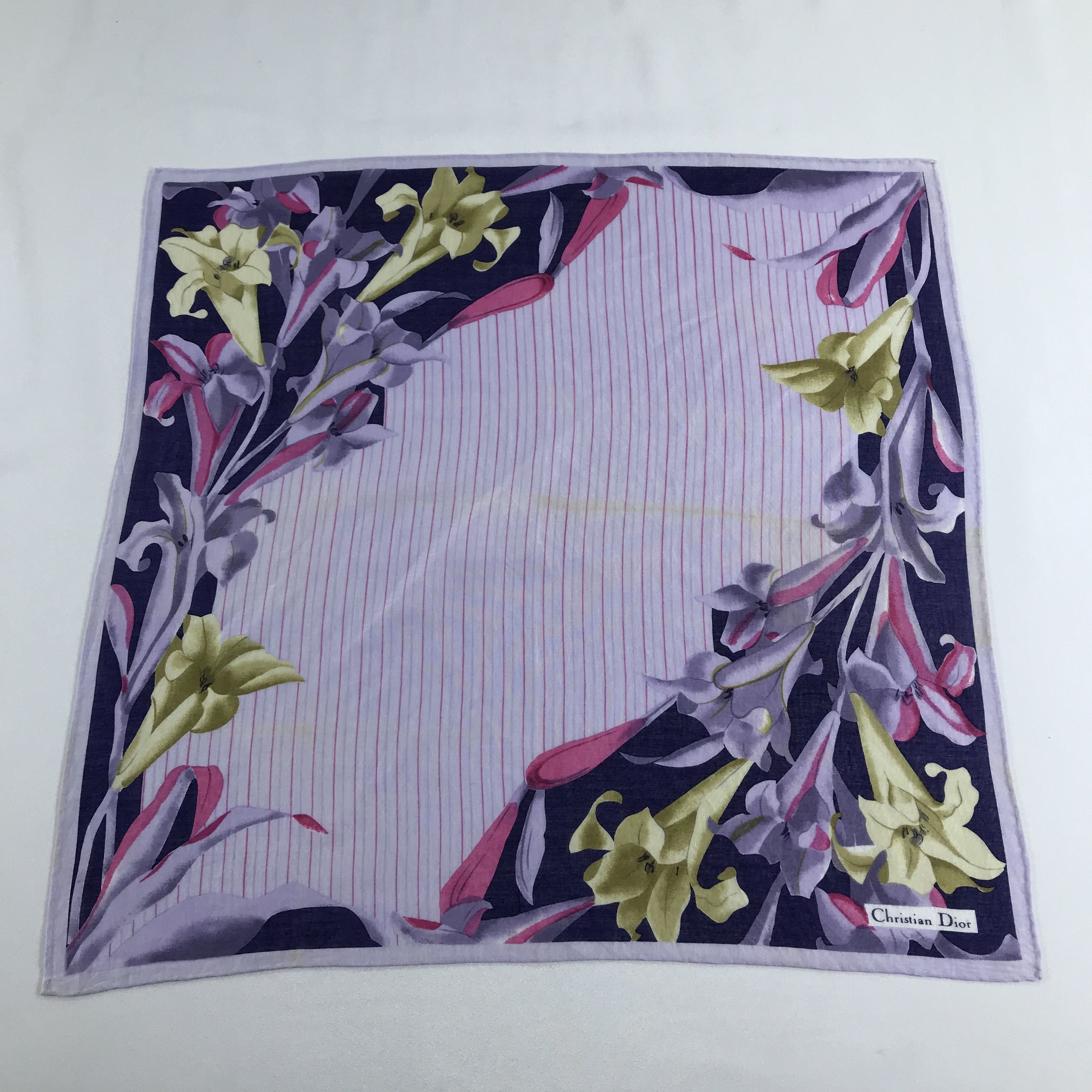 Christian Dior Monsieur Christian Dior Handkerchief Neckerchief Bandana H1048 Size ONE SIZE - 1 Thumbnail
