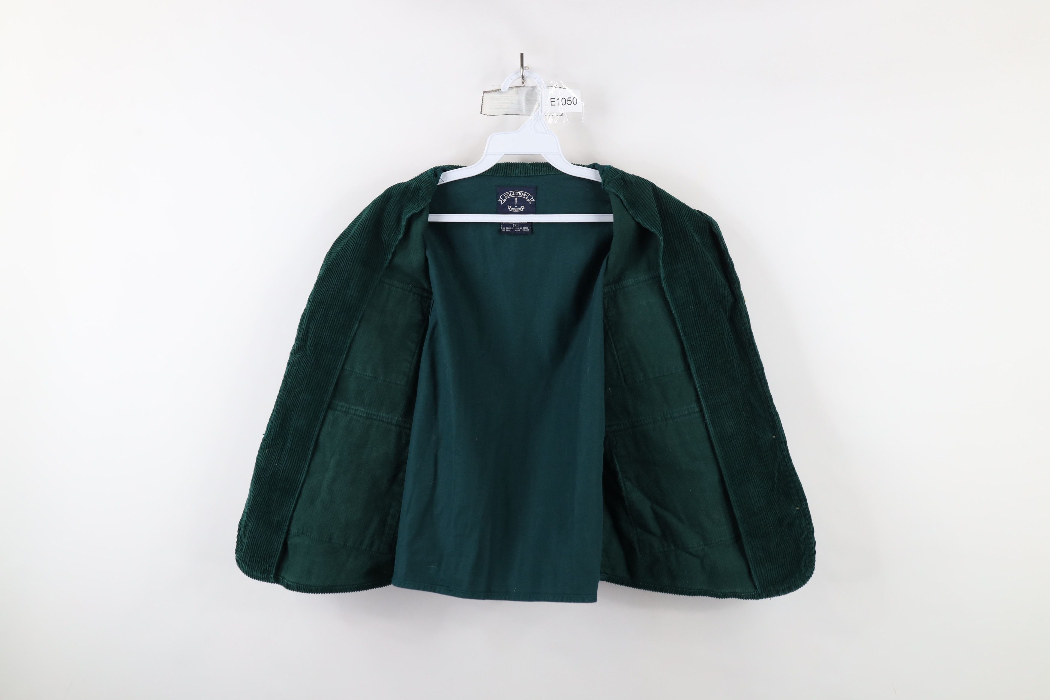 Vintage Vintage 90s Streetwear Corduroy Button Vest Jacket Green Size S / US 4 / IT 40 - 9 Thumbnail