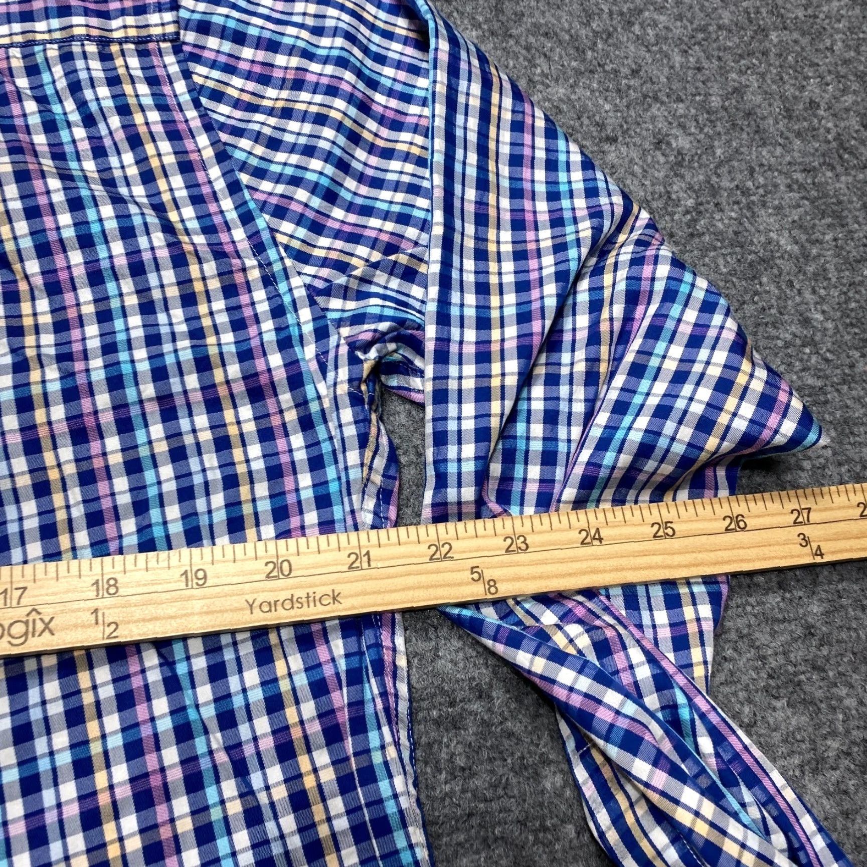 Peter Millar Peter Millar Shirt Mens Medium Blue Plaid Long Sleeve Button Down Casual Preppy Size US M / EU 48-50 / 2 - 7 Thumbnail