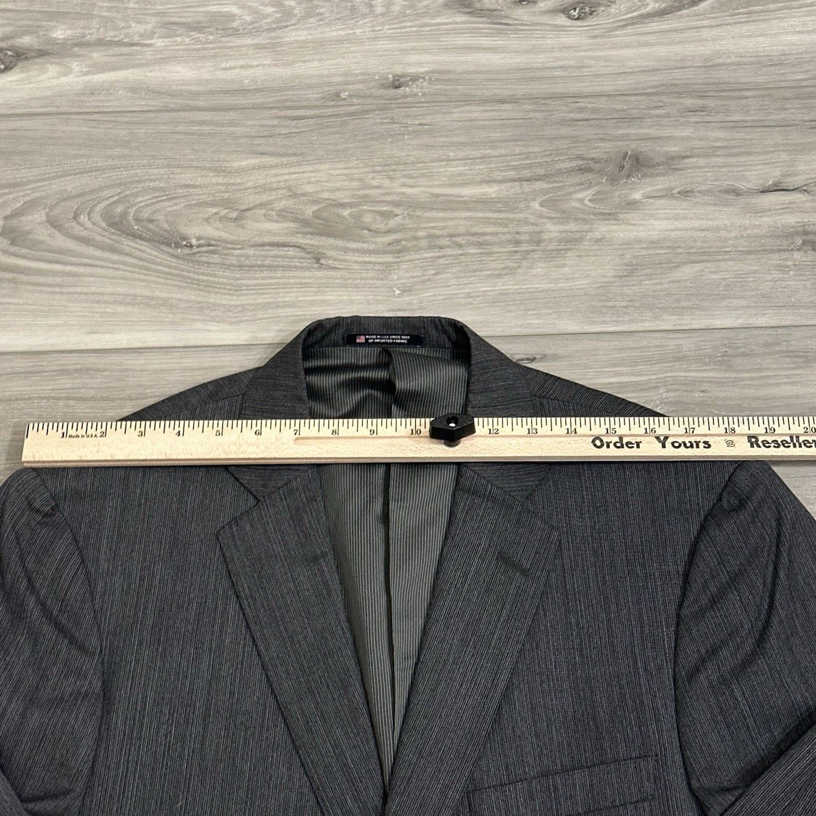Hart Schaffner Marx Hart Schaffner Marx Suit Mens 42R Charcoal Black 2 PC NWT Size 42R - 10 Thumbnail
