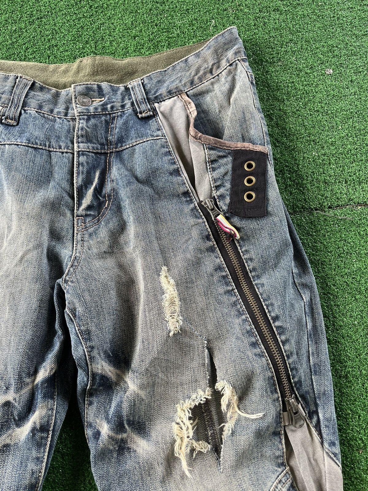Japanese Brand × PPFM 🔥RARE PPFM Mad Punk Distressed Denime Jeans 🇯🇵 Size US 32 / EU 48 - 3 Thumbnail
