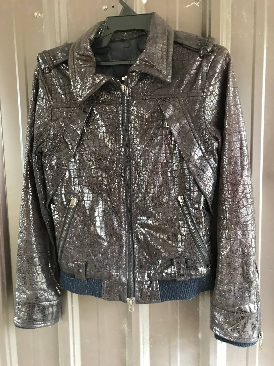BUFFALO BOBS Buffalo Bobs Faux Snakeskin Leather Moto Jacket Size US XS / EU 42 / 0 - 1 Thumbnail