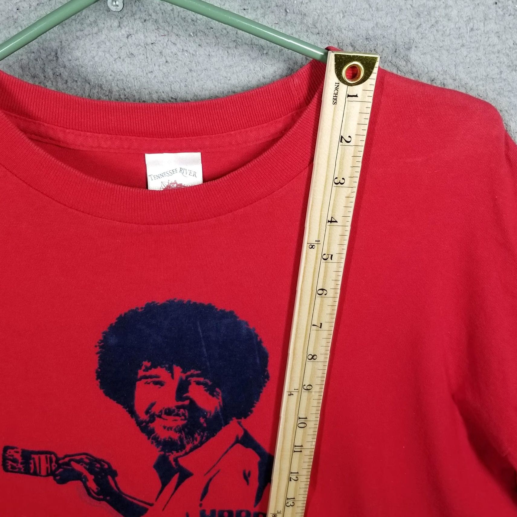 Vintage VINTAGE Bob Ross Happy Trees Shirt Mens XL Red Graphic Tee Art Painter Tennessee River Size US XL / EU 56 / 4 - 6 Thumbnail