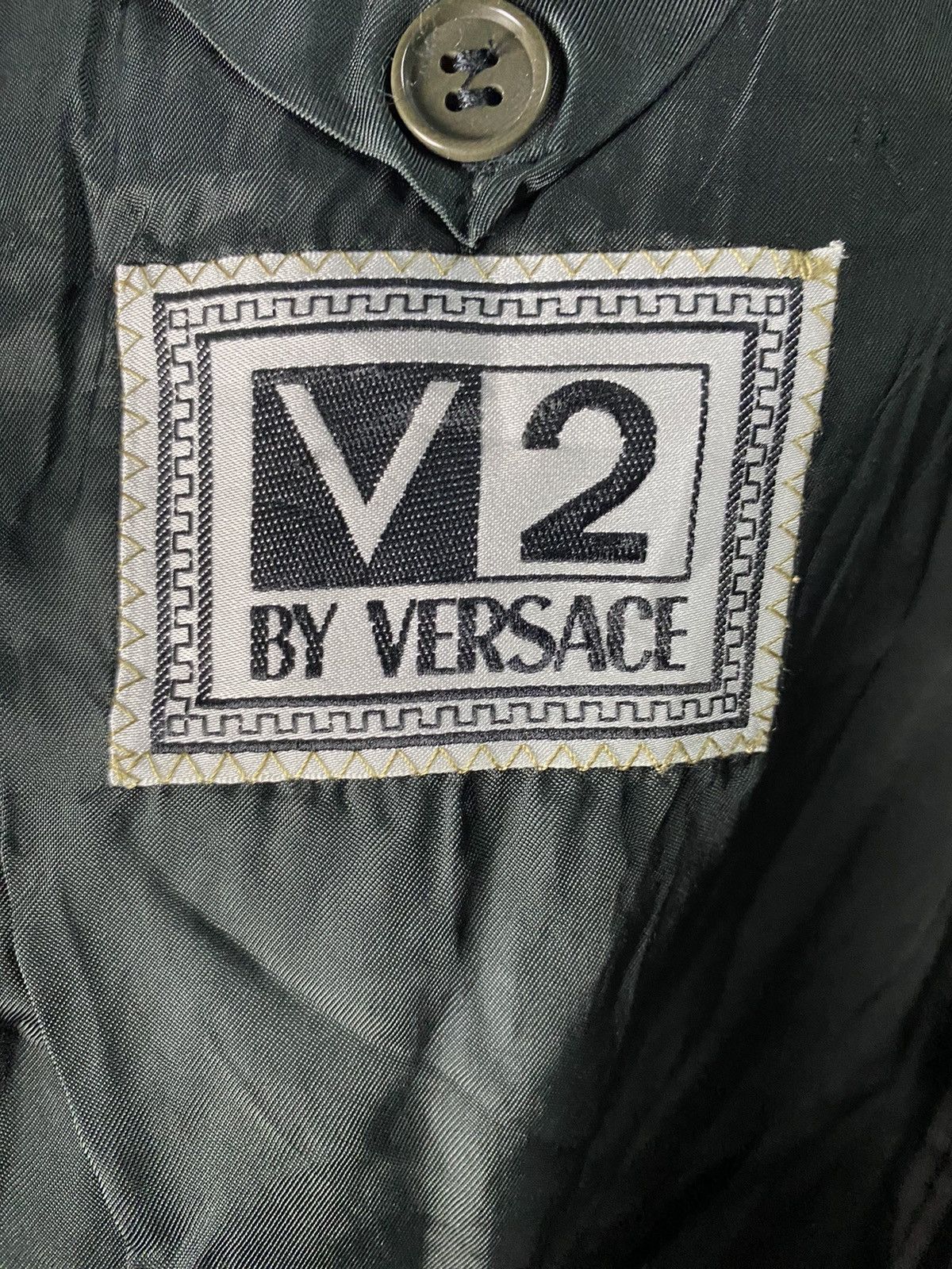 Versace × Vintage Vintage Versace V2 Stripes Blazer Size 44R - 9 Thumbnail