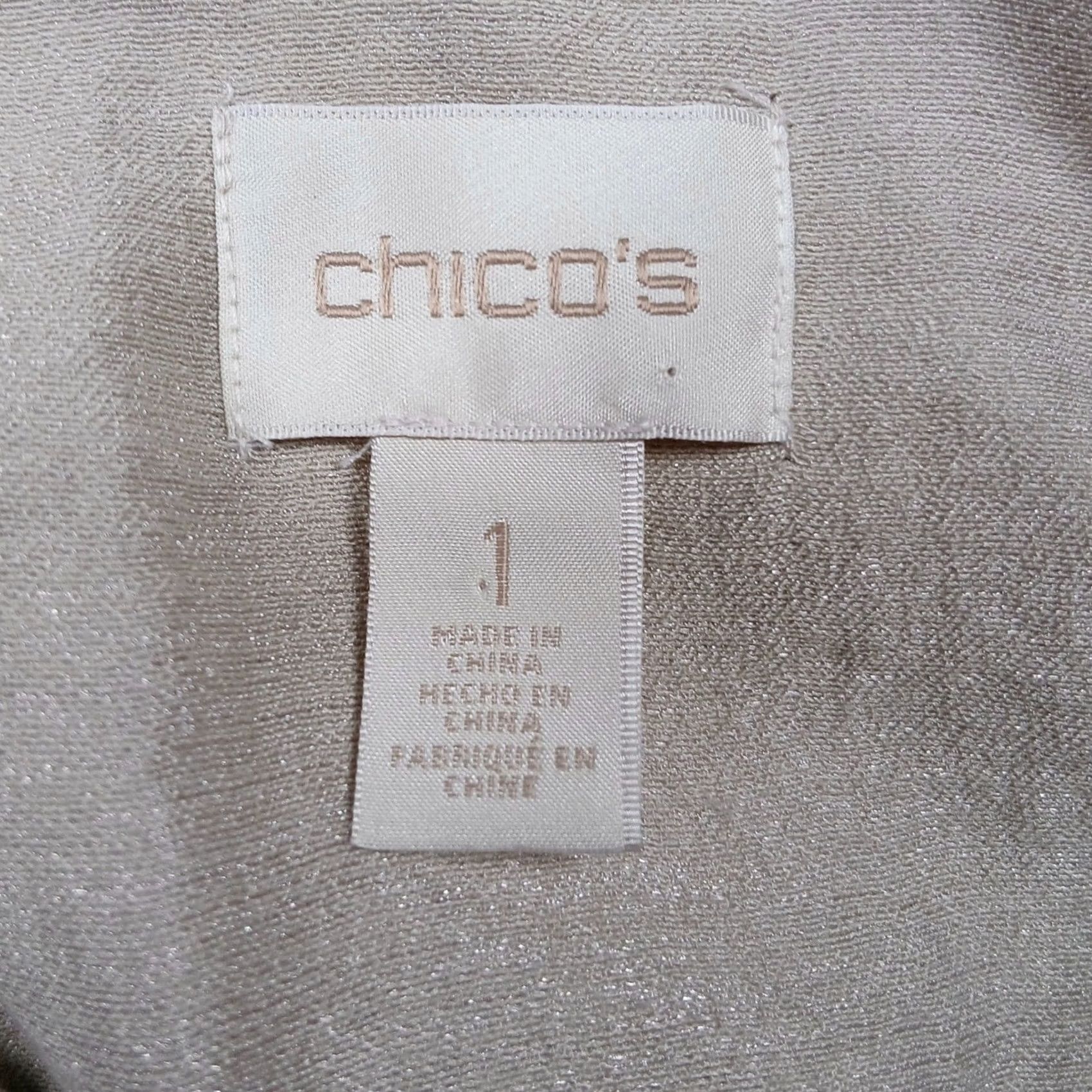 Vintage Chico's Utility Jacket Women Beige Drawstring Waist Zip Front Jacket Coat Short Spring Fall Size XS / US 0-2 / IT 36-38 - 4 Thumbnail