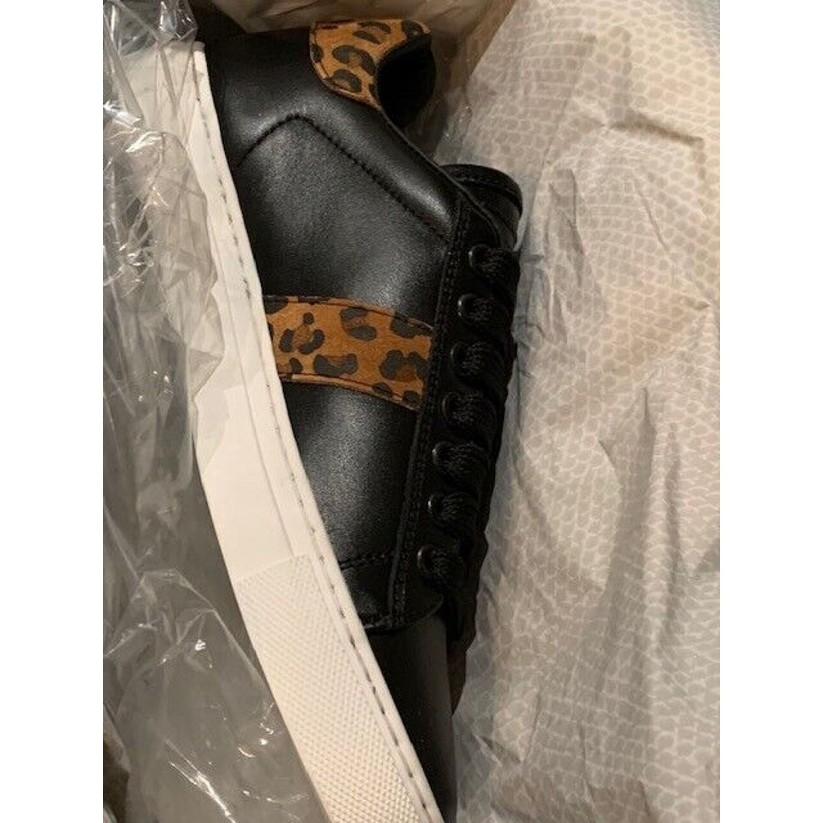 Cavalli Class × Just Cavalli × Roberto Cavalli Roberto Cavalli Leopard Print Black Low Sneaker 5.5 NIB $500 Size US 5.5 / IT 35.5 - 9 Thumbnail