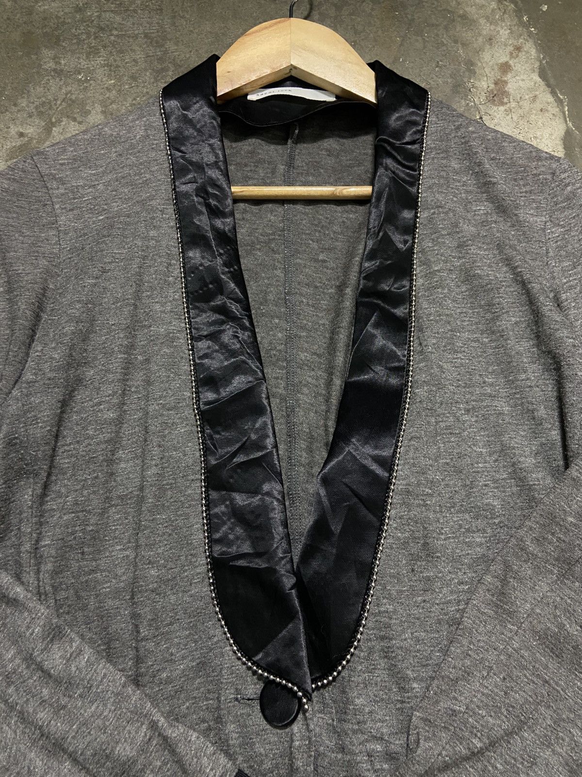 Sacai Sacai Luck Grey Linen-Blend Tuxedo Cardigan Blazer Size M / US 6-8 / IT 42-44 - 7 Thumbnail