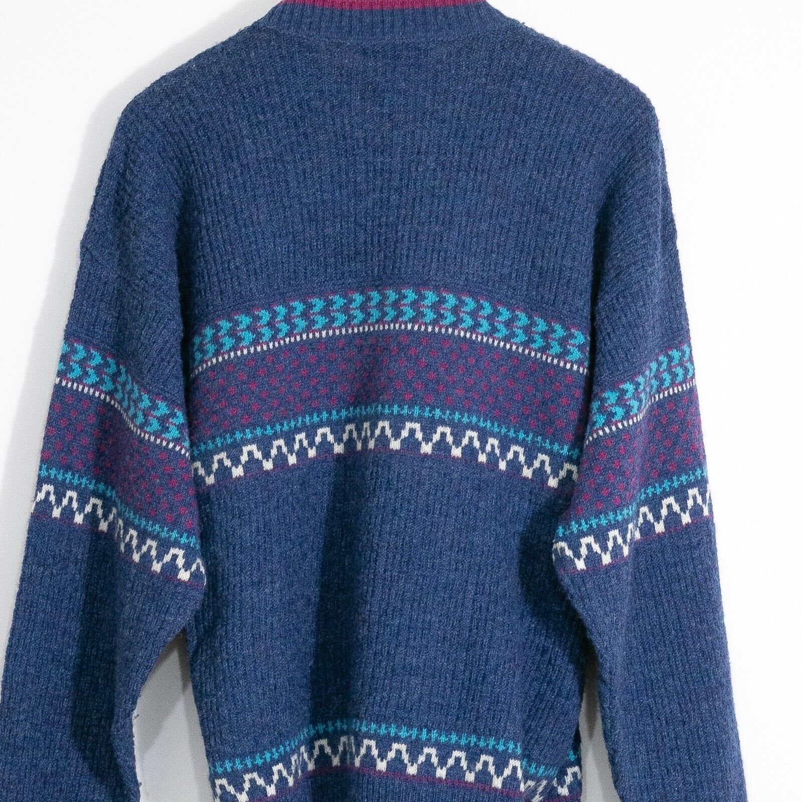 Jantzen × Vintage Vintage Jantzen Fair Isle Striped Sweater Mens Large - Wool Size US L / EU 52-54 / 3 - 7 Thumbnail